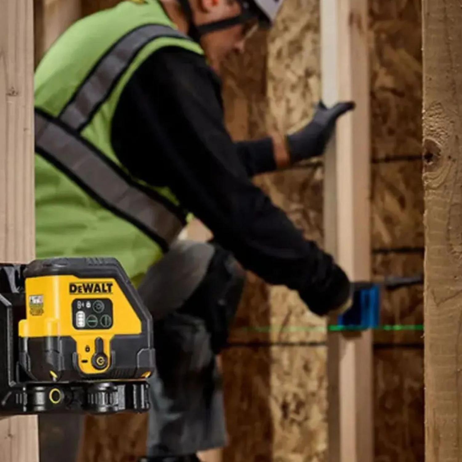 Kit Laser Linea Cruzada Rojo Recarga USB Dewalt DCLE14201RB-2