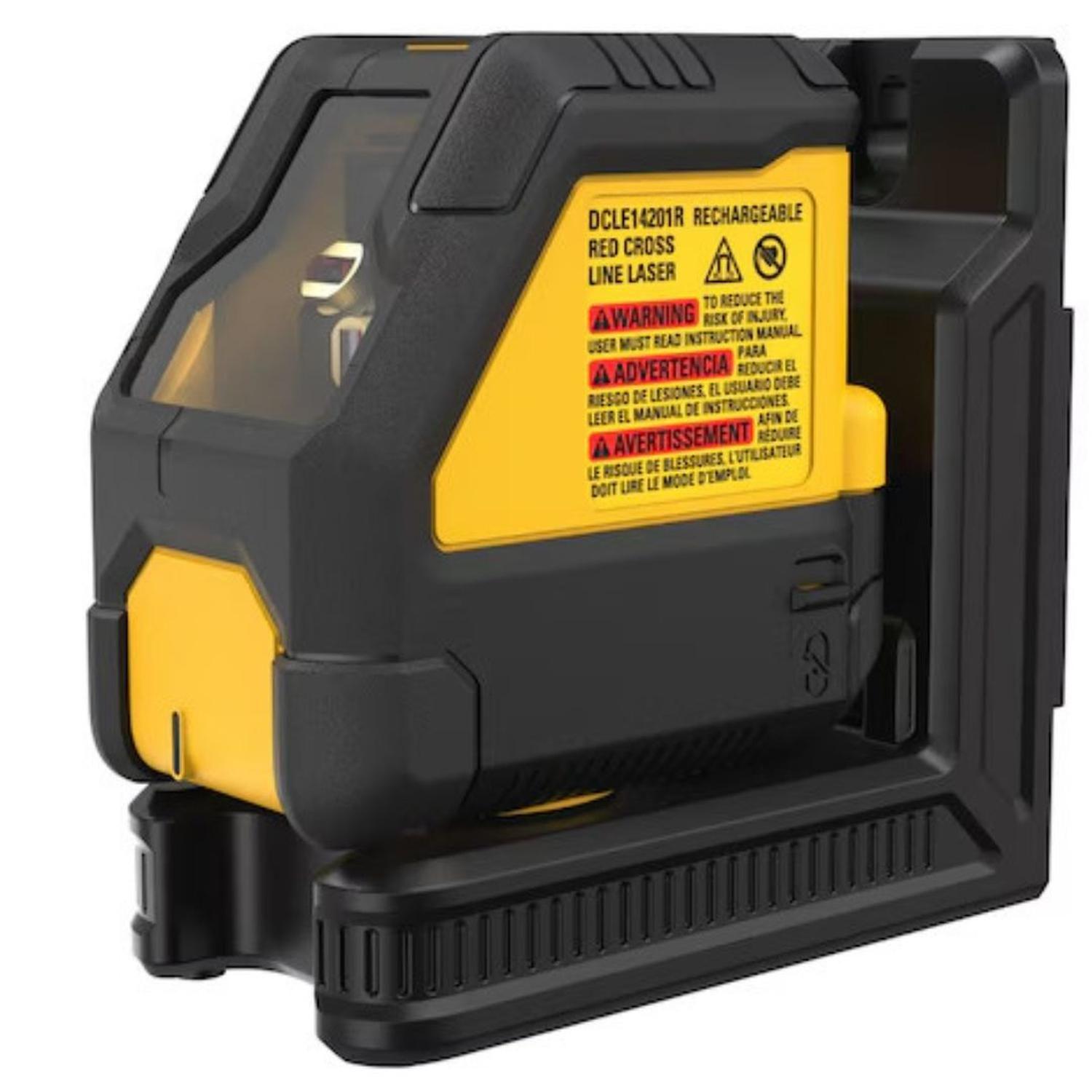 Kit Laser Linea Cruzada Rojo Recarga USB Dewalt DCLE14201RB-5
