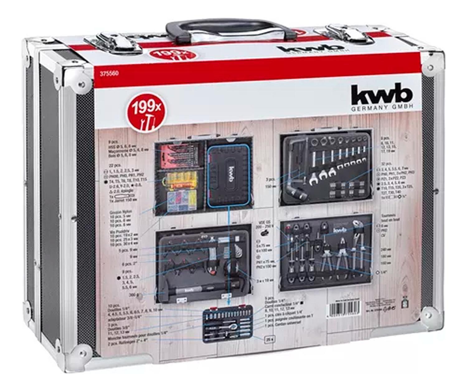 Caja De Herramientas 199 Pzs Kwb 375561-5
