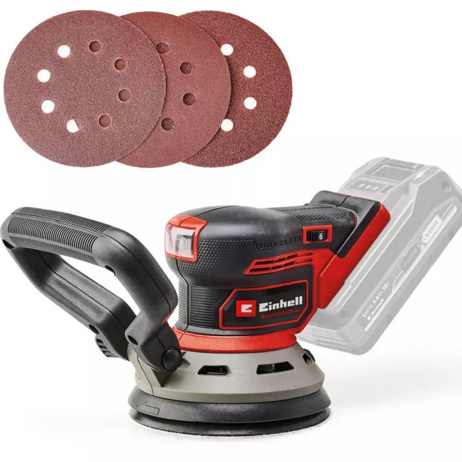 Kit Lijadora Rotorbital Einhell Tp-rs 18/32 Bl + Carg Y Bat-5