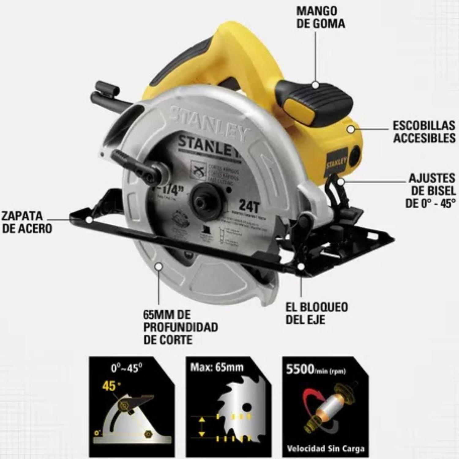 Sierra Circ.1600w + Sierra Cal. 600w Stanley Sc16-sj60k-1