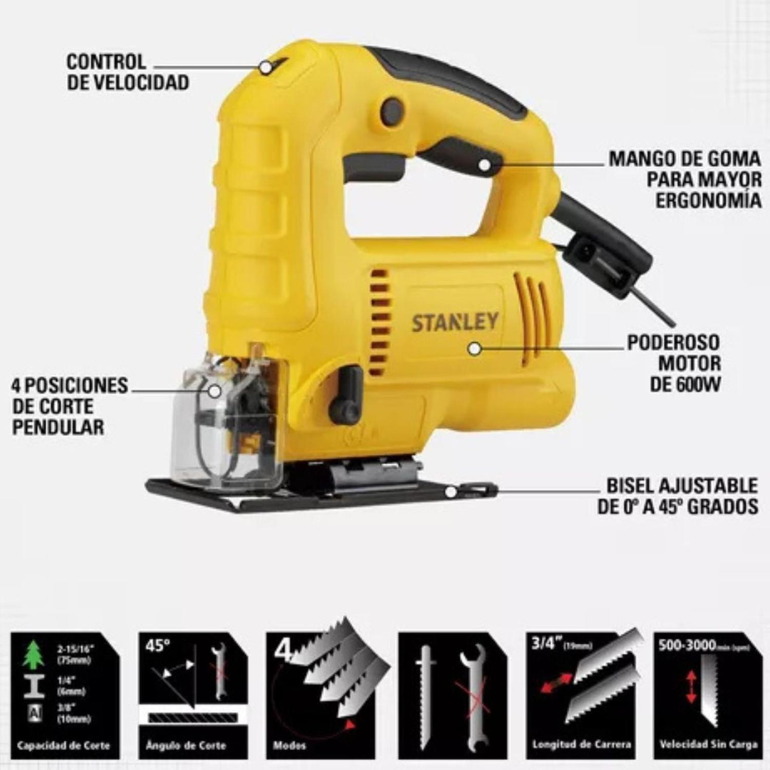 Sierra Circ.1600w + Sierra Cal. 600w Stanley Sc16-sj60k-4