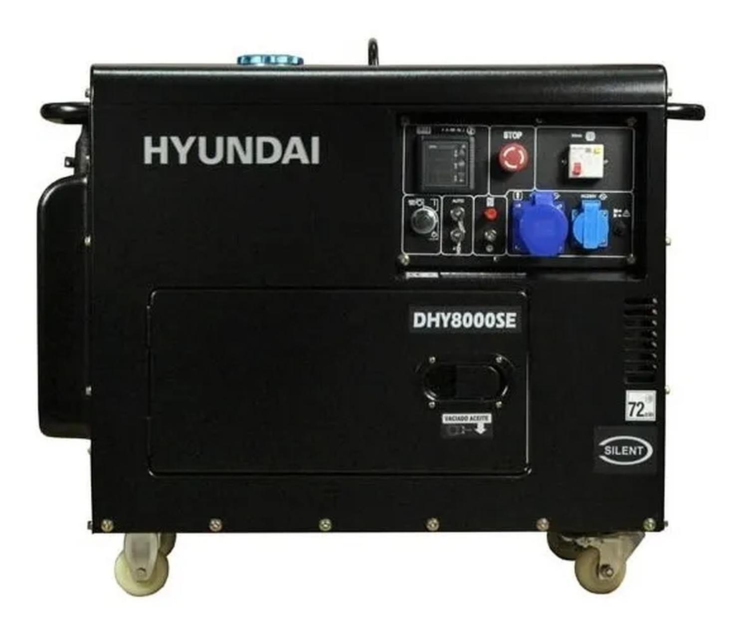 Generador Diesel 6,3 KW Hyundai 78DHY8600SE Partida Elec.-0