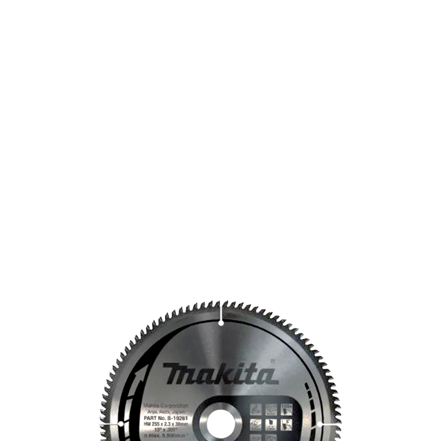 Disco Sierra para Madera 10"-100 Dientes 255X30X100T Makita B-19261-2