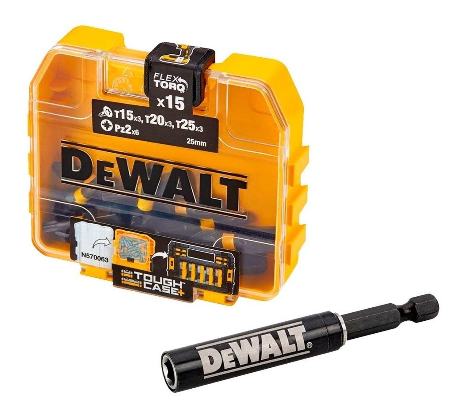 Set 15 Puntas + Adaptador Magnético Dewalt Dt70522t-qz-0