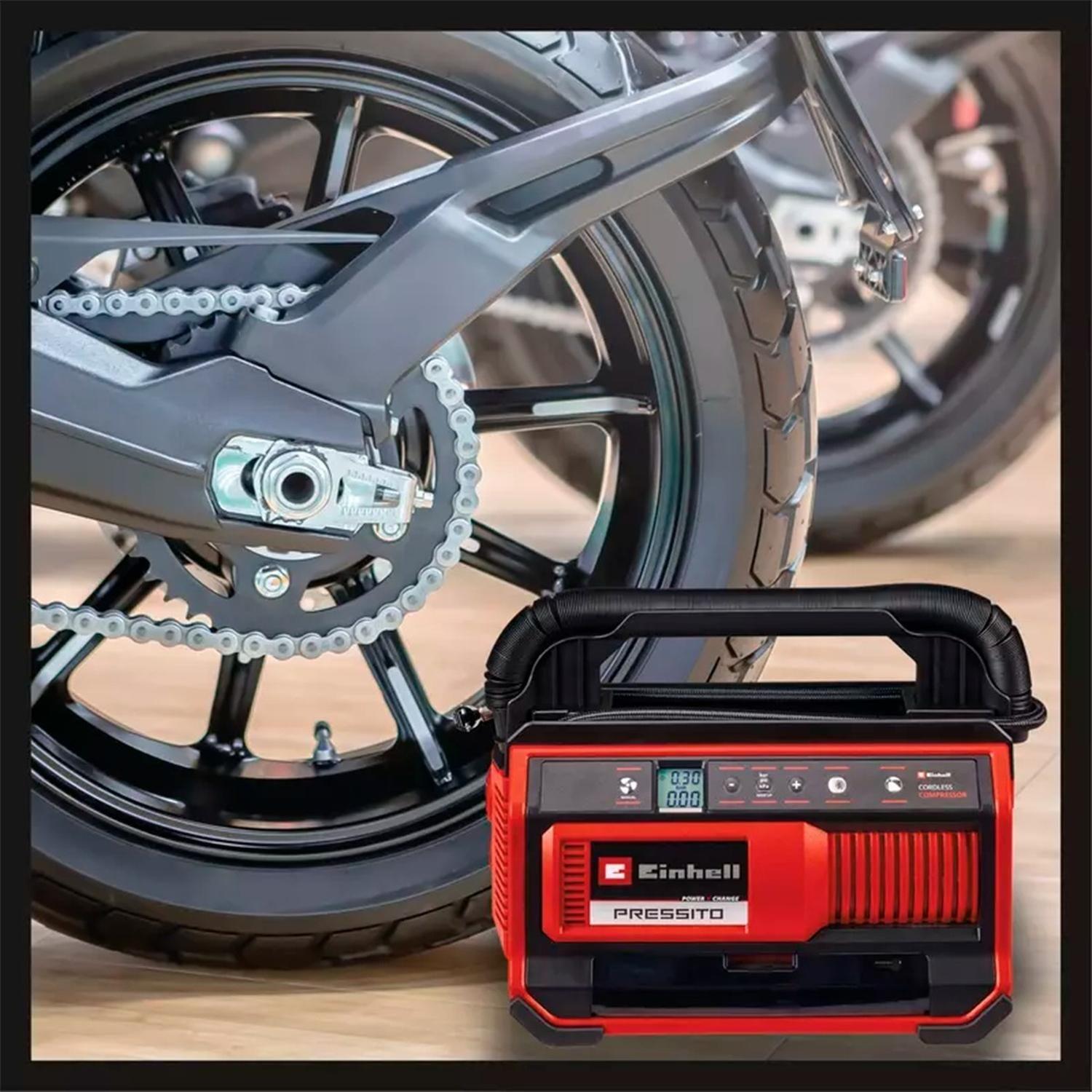 Kit Compresor Inal. Einhell Pressito 18/25 + Carg Y Bat 2,5-2