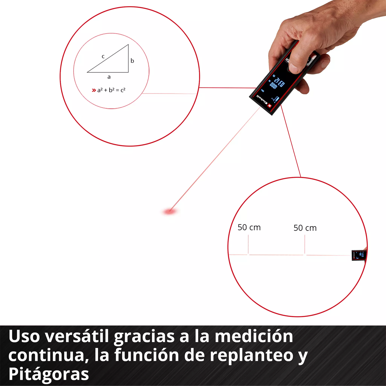 Medidor Laser 60 Mts. Einhell TC-LD 60 R-2