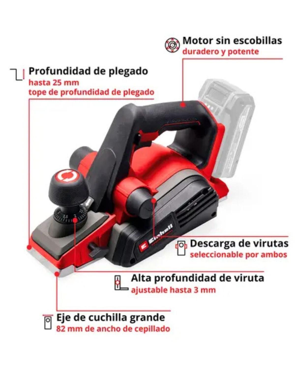 Cepillo Inal. Einhell Tp-pl 18/3 Li Bl - Sin Baterías-2