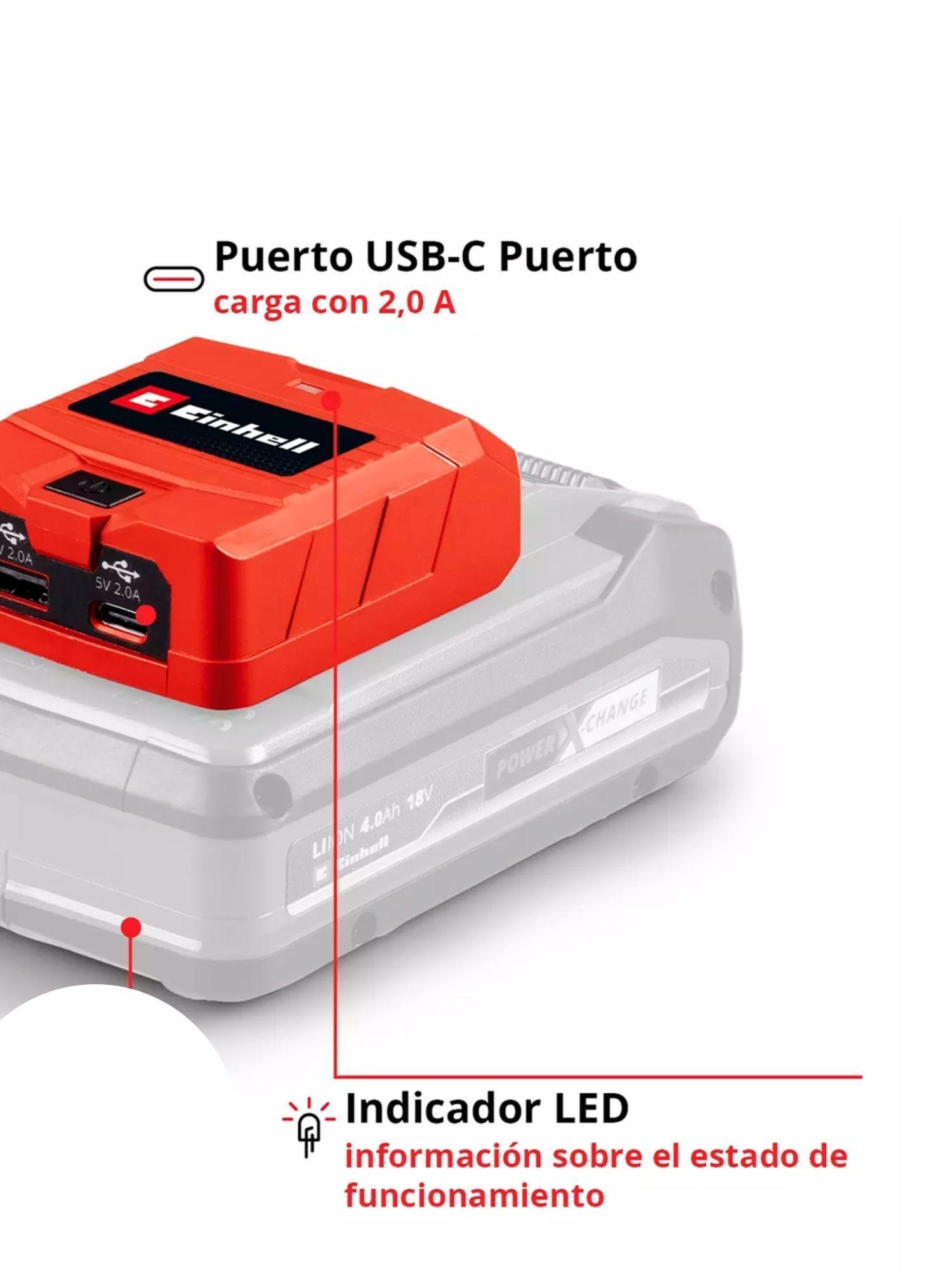 Adaptador de Batería USB - A/C Einhell TC-CP 18- Sin Baterías-3