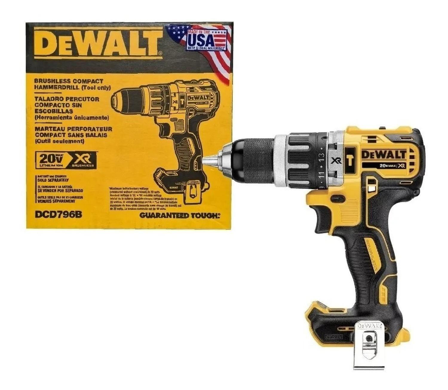 Taladro Percutor Dewalt Dcd796b Made In Usa-1
