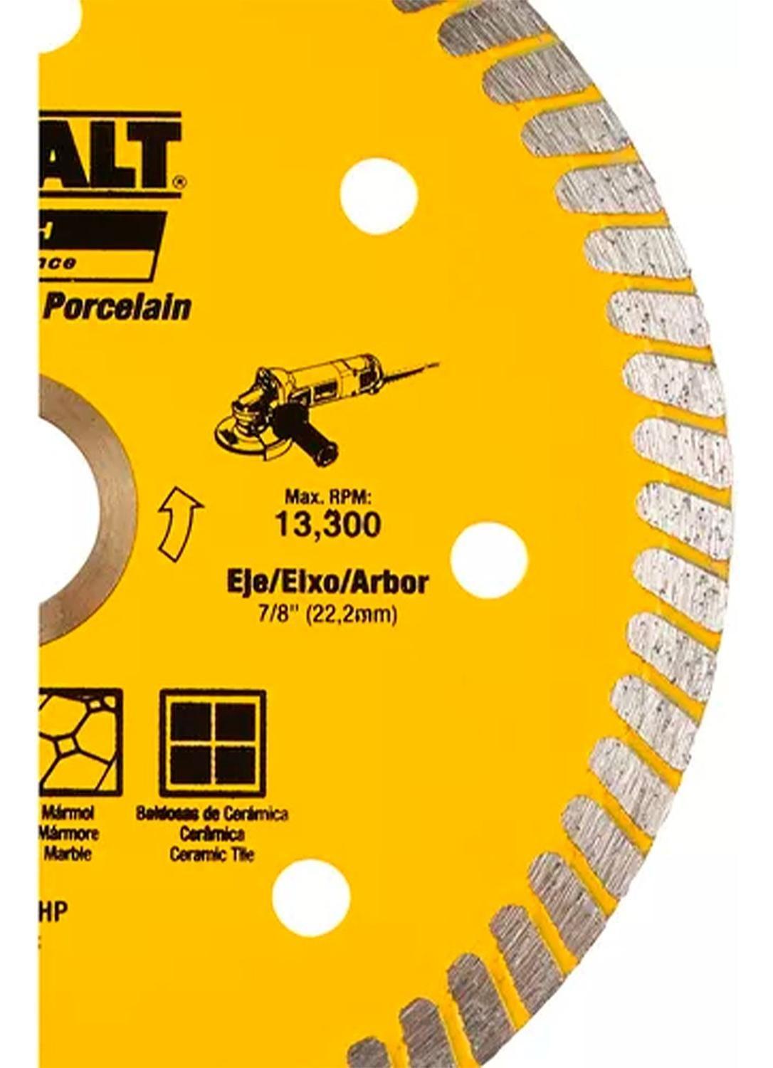 Disco Diamantado Ranurado Porcelanato 4 1/2 Dewalt Dw57450hp-1