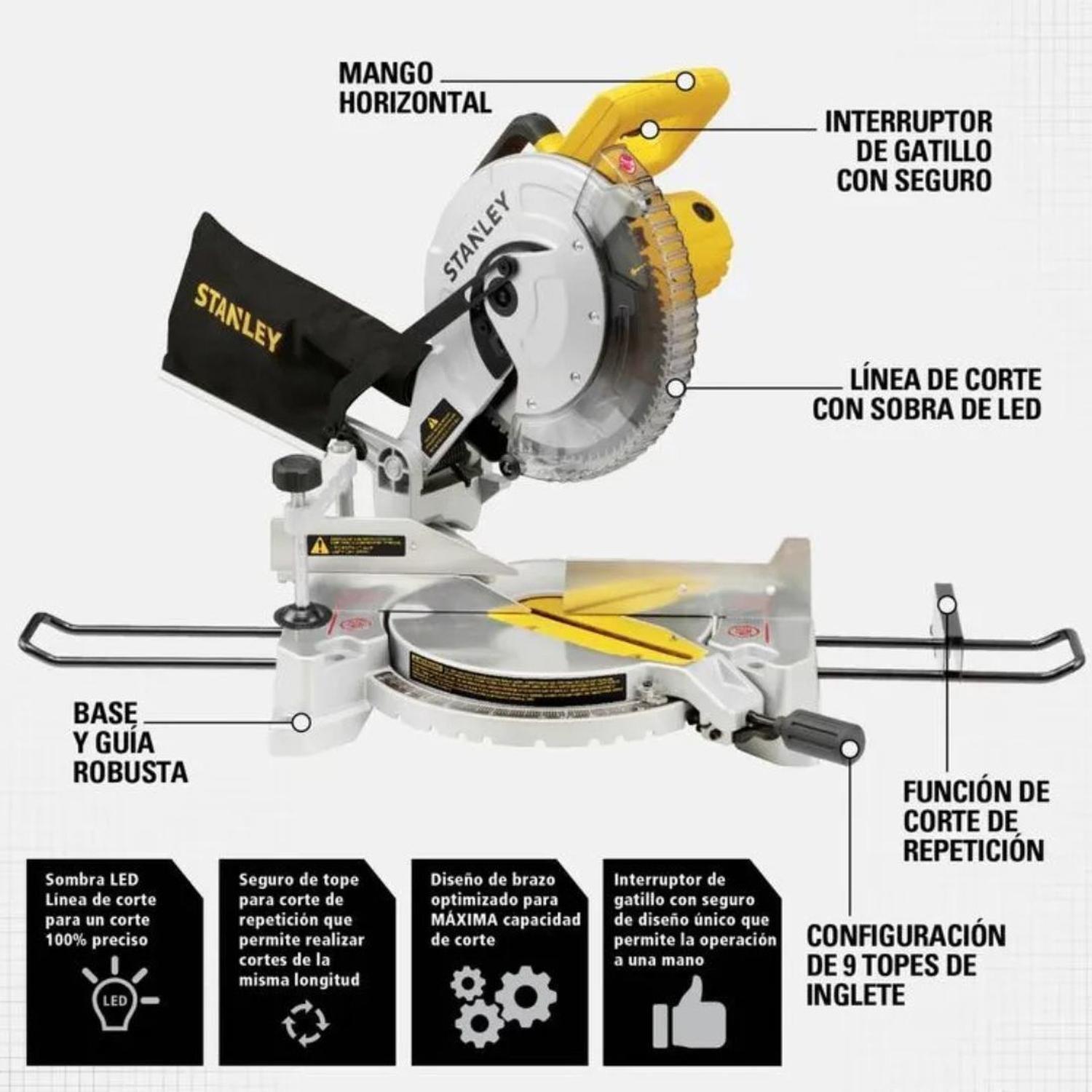 Ingleteadora Stanley Sm16-b2c 10 - 1,650 Watts-1