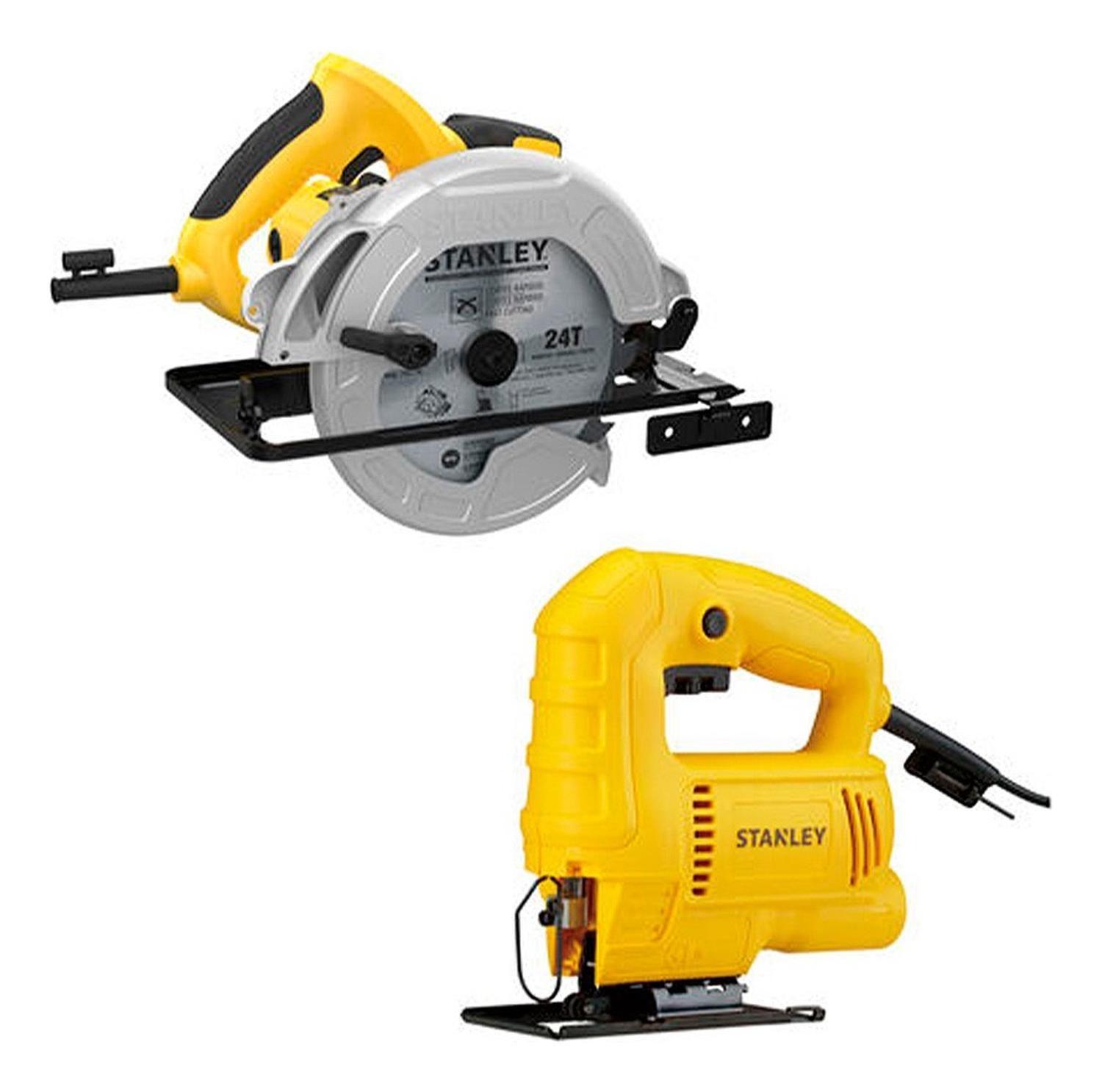 Sierra Circular 1600w + Sierra Caladora Stanley Sc16-sj45-0