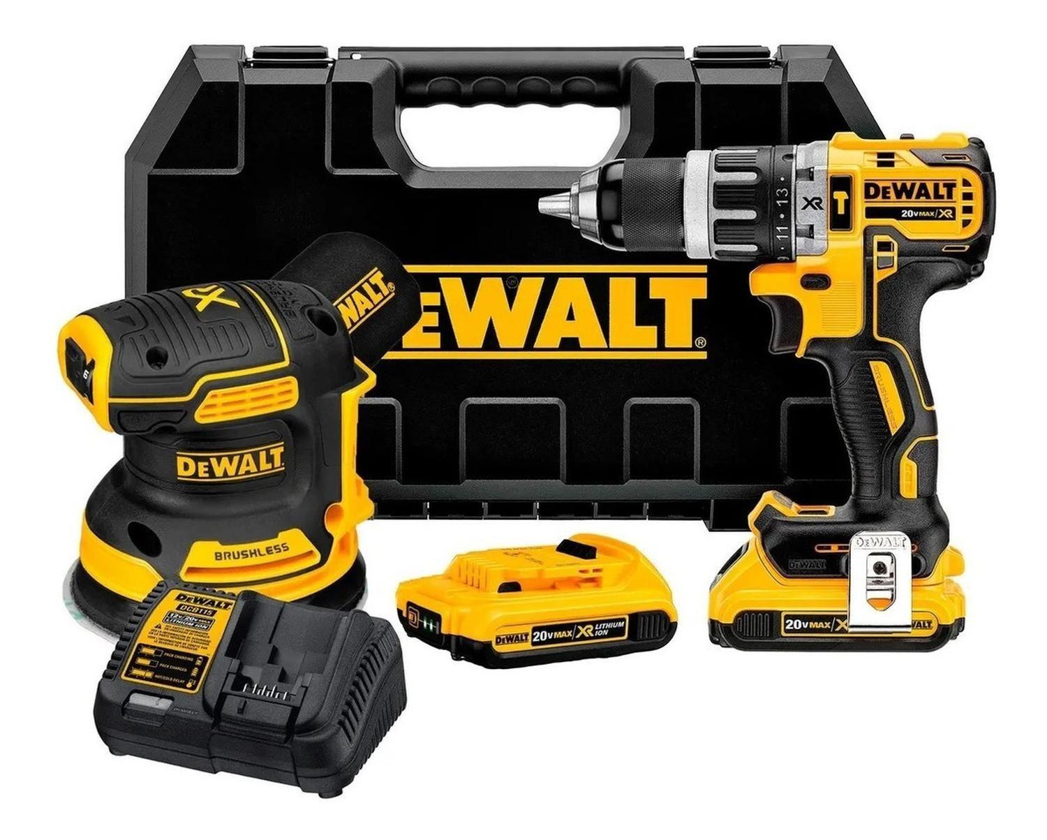 Taladro Perc. + Lijadora 20v + 2 Bat Dewalt Dcd796d2-dcw210b-0