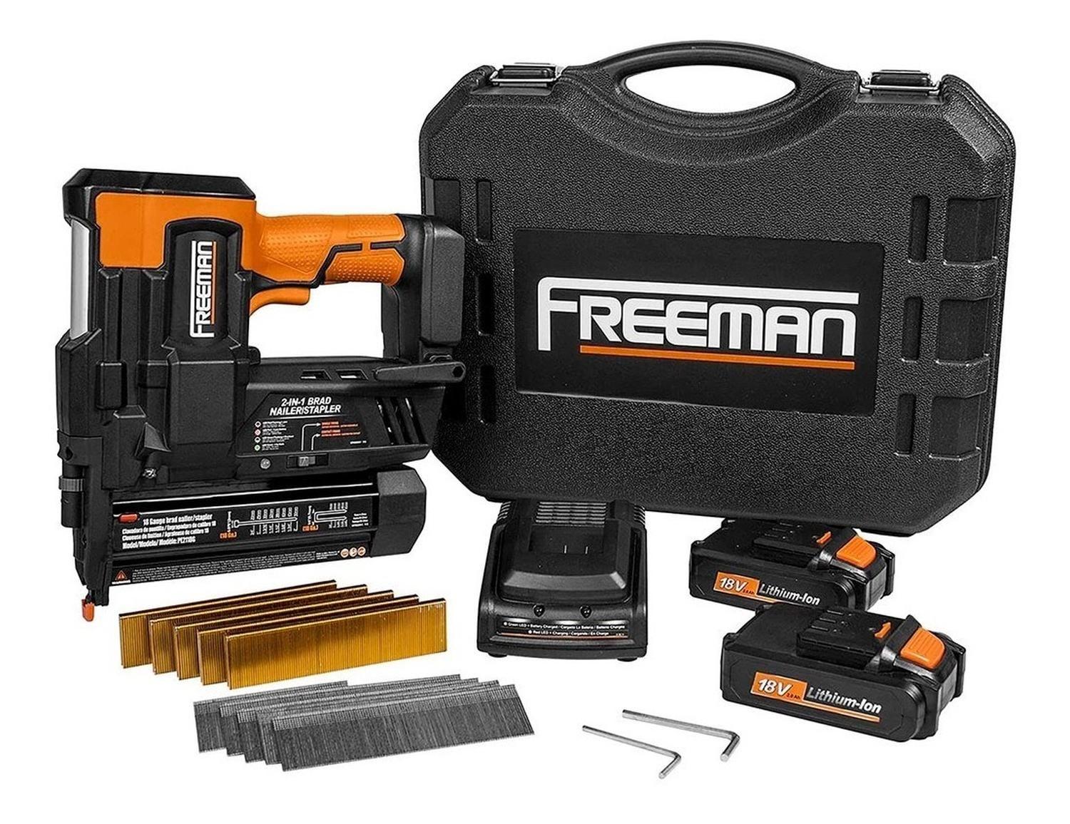 Clavadora Y Engrapadora Inalámbrica Calibre 18 Freeman Pe211-0