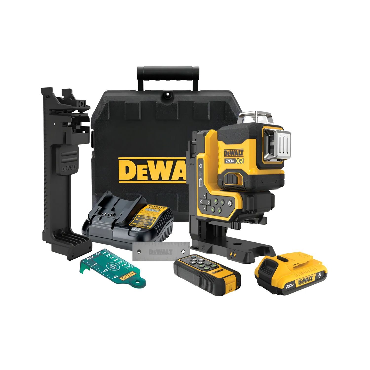 Kit Nivel Láser Dewalt DCLE34035D1 - Control Remoto 3 Líneas 360° 20v-0