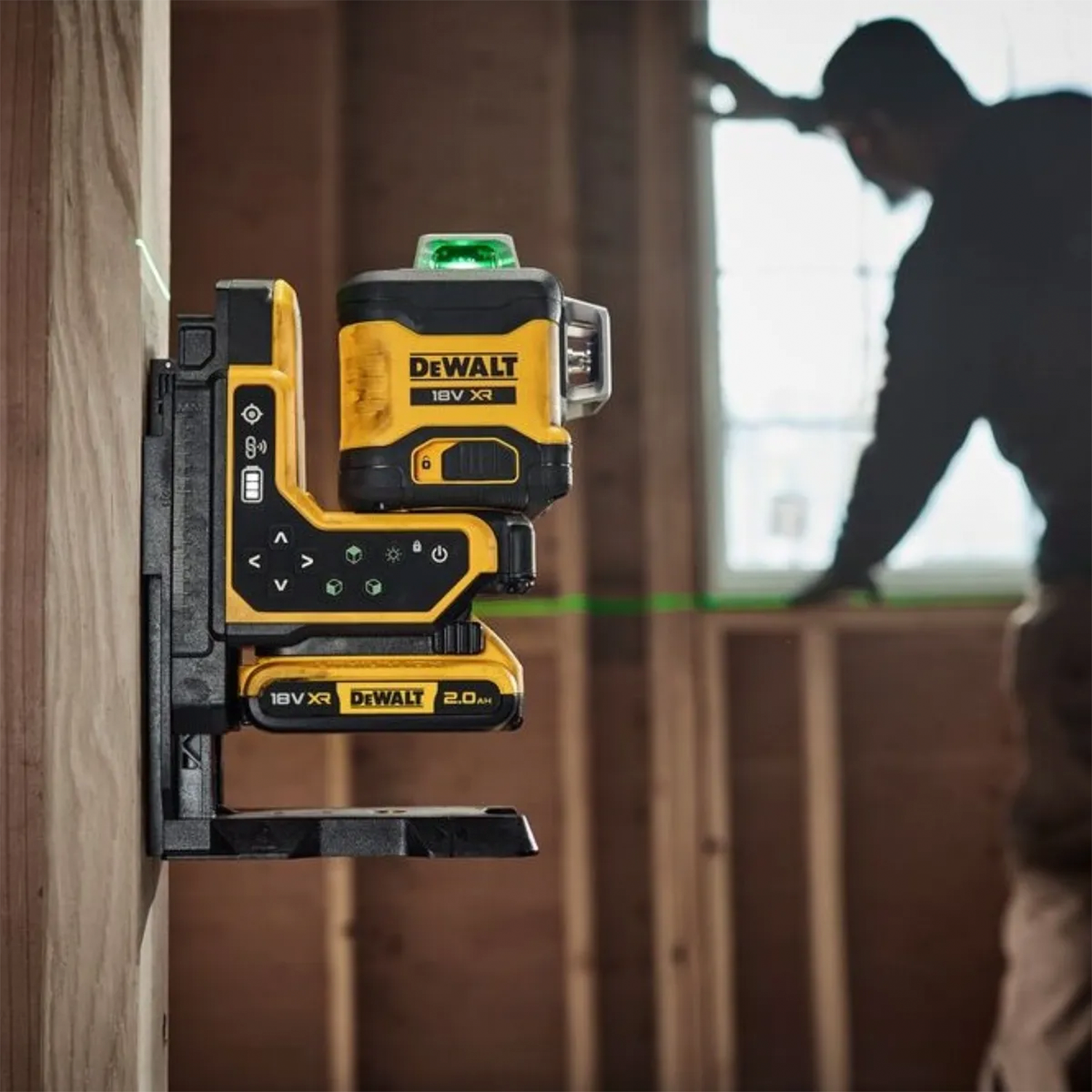 Kit Nivel Láser Dewalt DCLE34035D1 - Control Remoto 3 Líneas 360° 20v-3