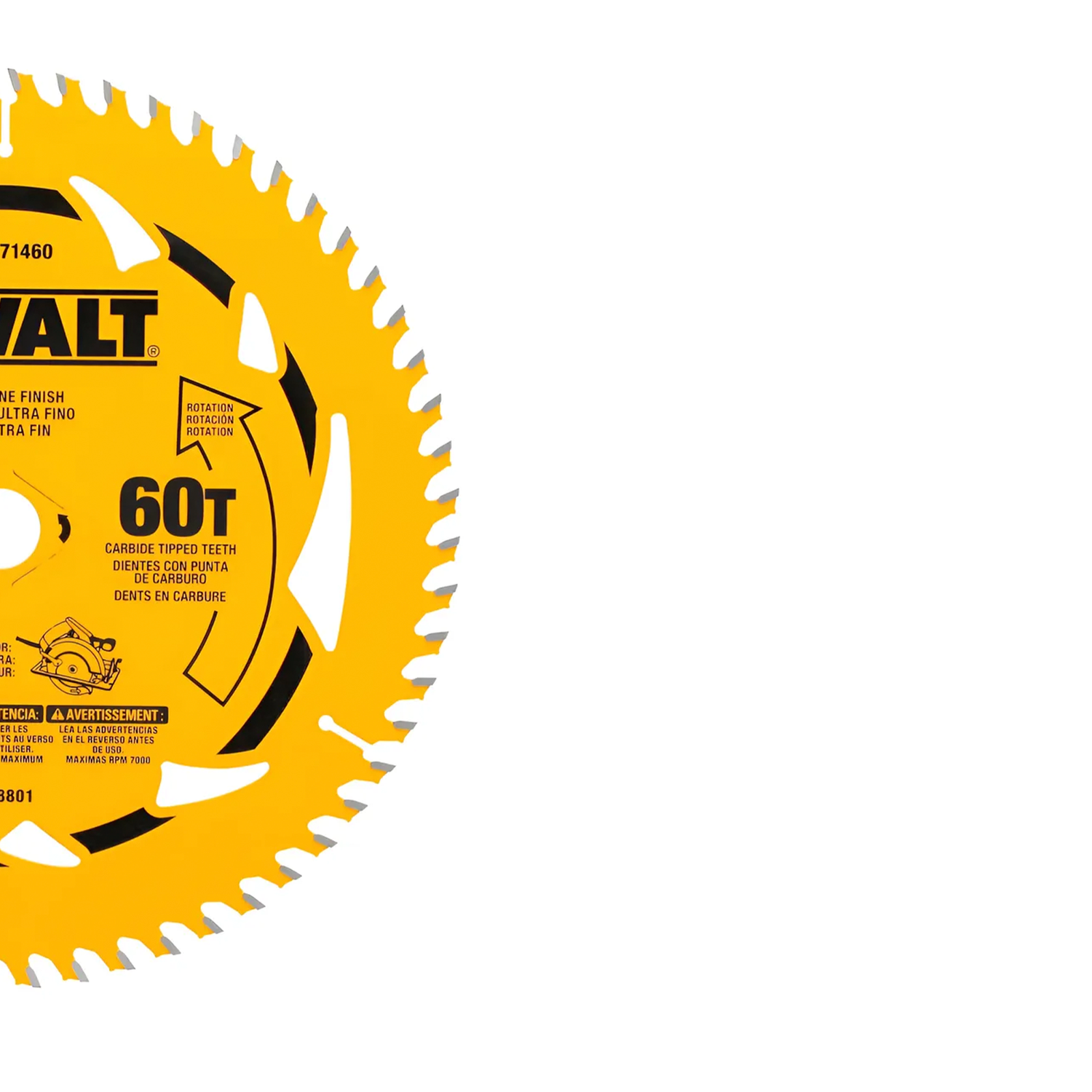 Disco De Sierra 7-1/4''x 5/8'' 60 Dientes Dewalt DWA271460-2