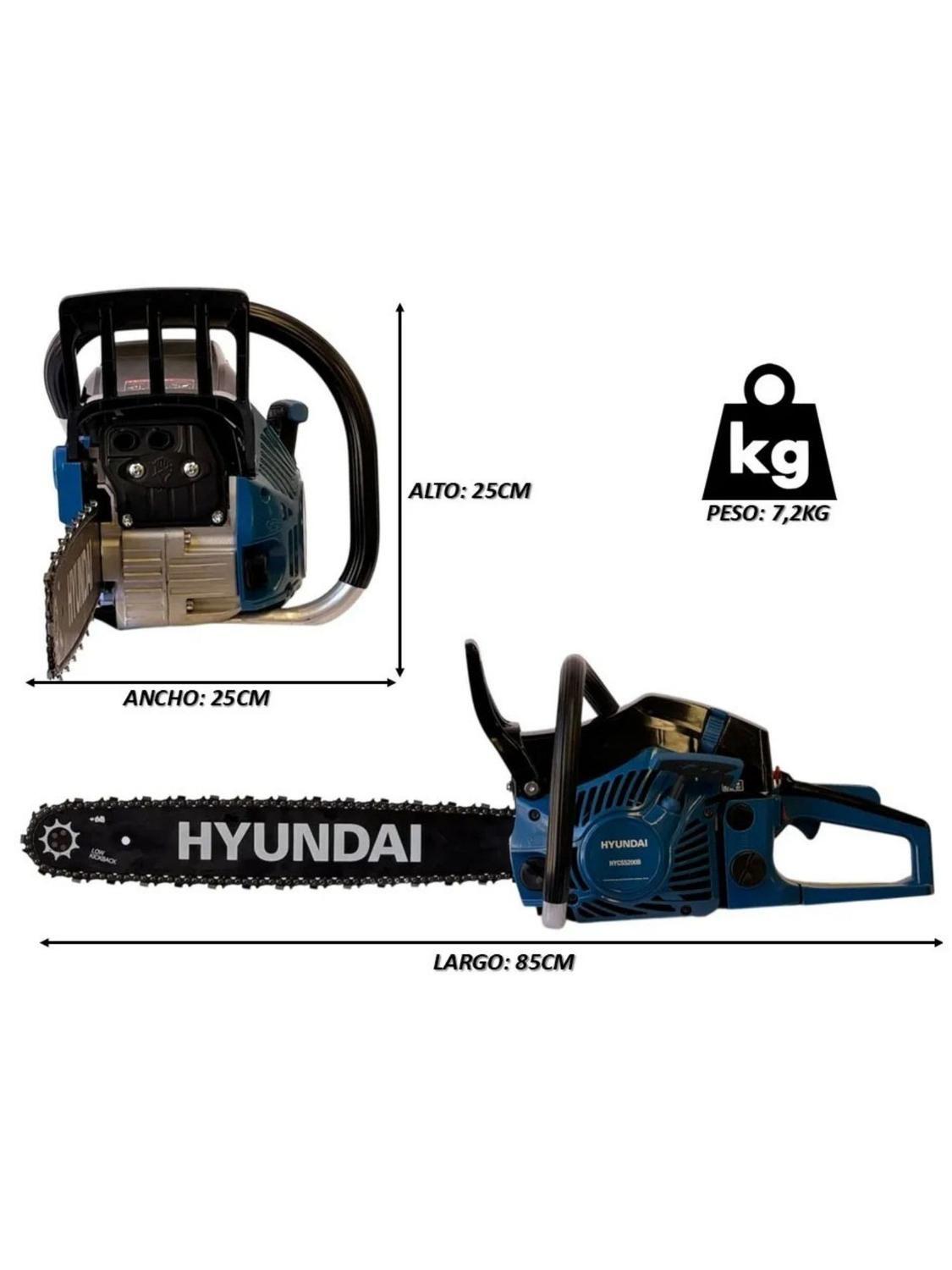 Motosierra a Gasolina Hyundai 52cc 18" 82HYCS5200A-2