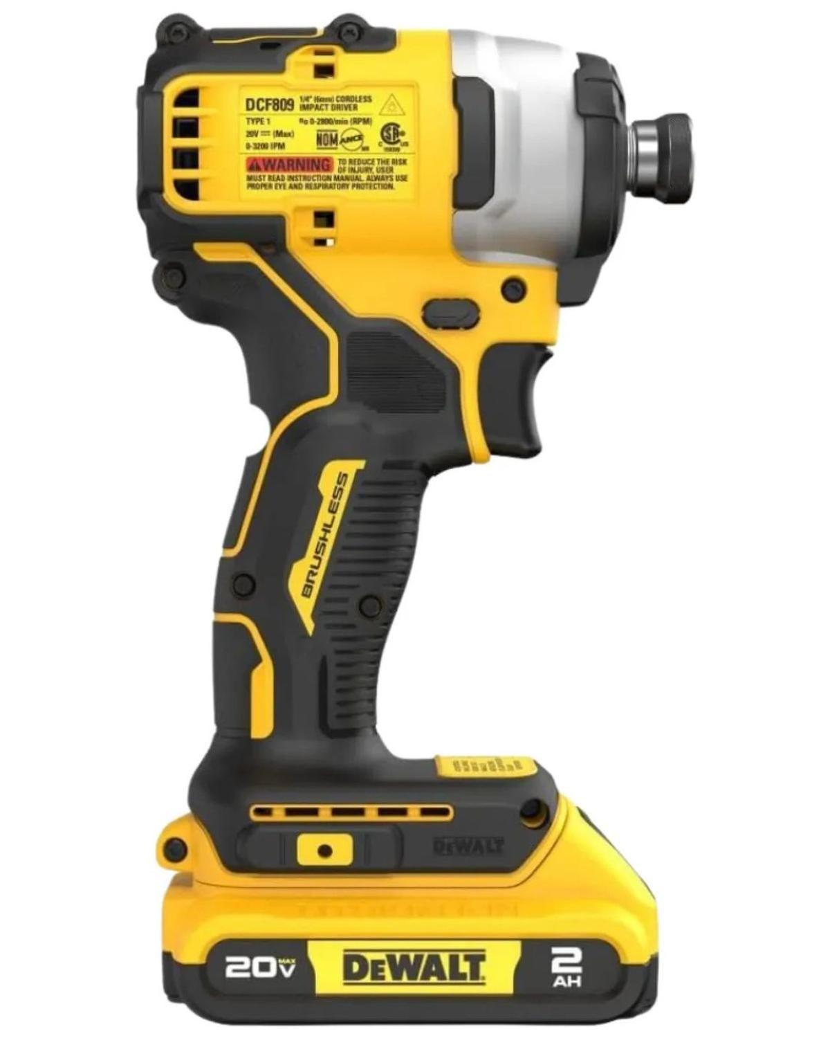 Atornillador De Impacto Atomic 20v + 2bat Dewalt Dcf809d2-b2-6