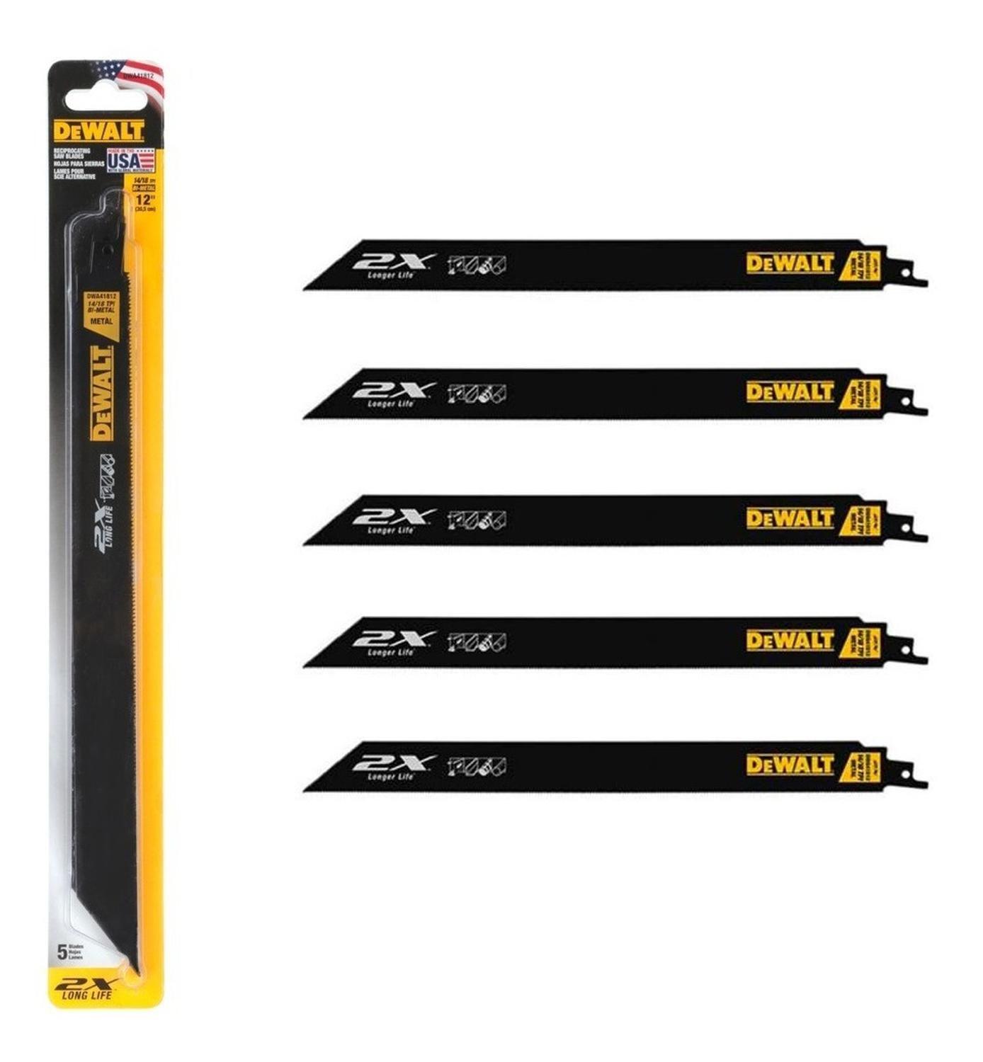 Set 5 Hojas De Sierra Sable Dewalt Dwa41812 - 12 - Bimetal-2