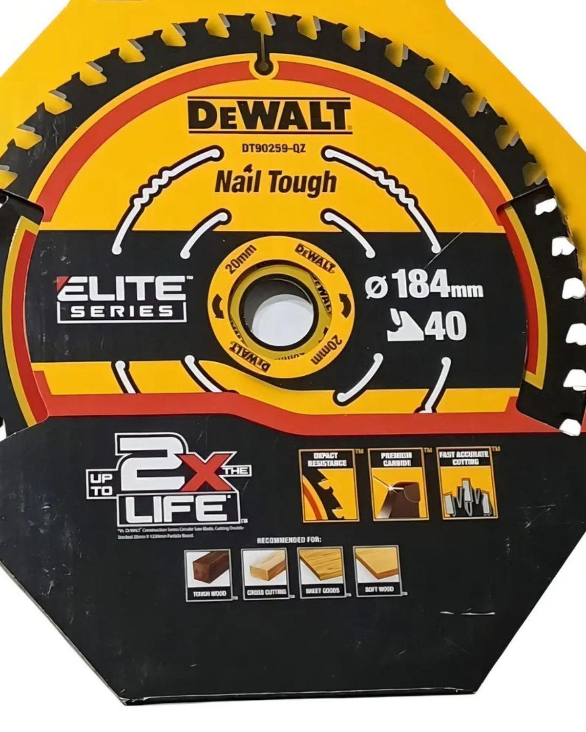 Disco Elite Sierra Circular Saw Blade 7-1/4 40D Dewalt DT90259-1