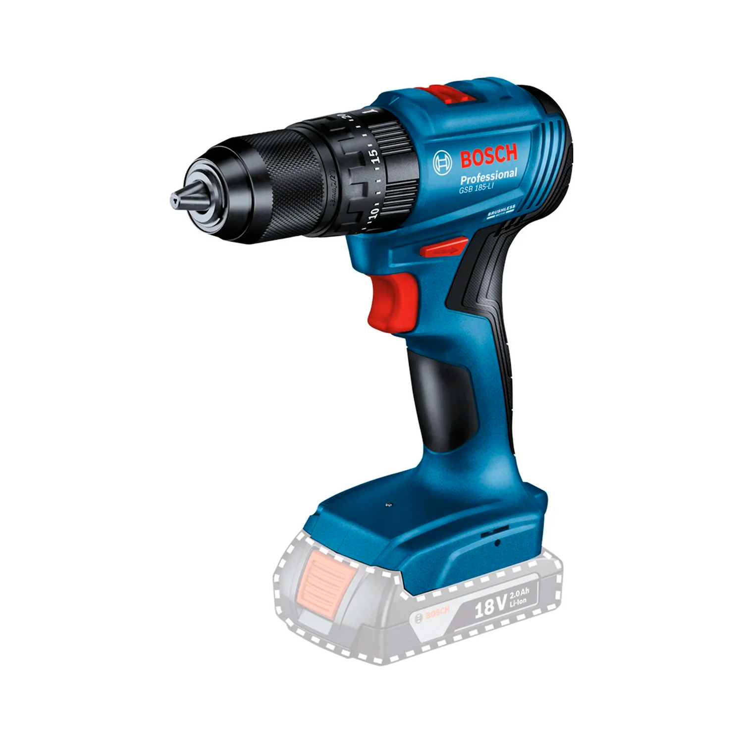 Kit Bosch Taladro GSB 185-li + Esmeril GWS 180-li 18v Brushless-2