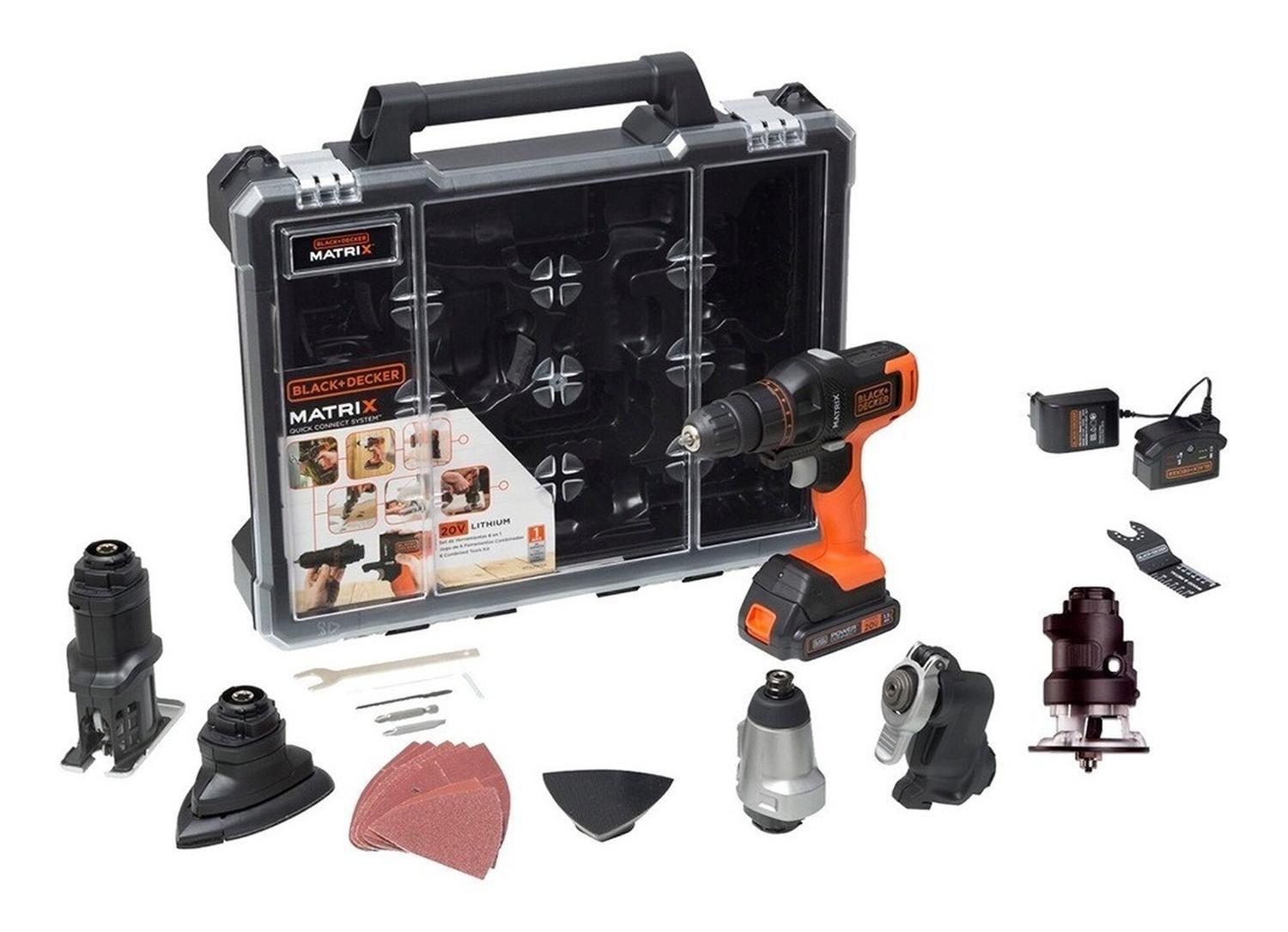 Herramienta Multipropósito 20v 6en1 Matrix Mtx20k6a Black+d-0