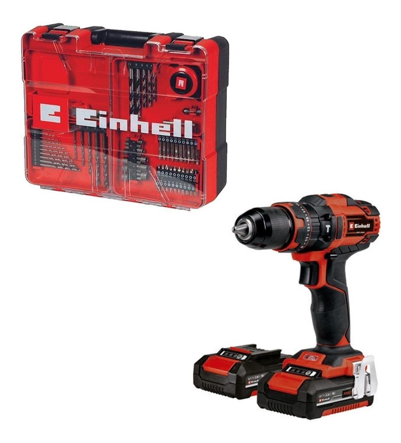 Kit Taladro Percutor Einhell Te-cd 18/40 Li Kit + 64 Acc.-0