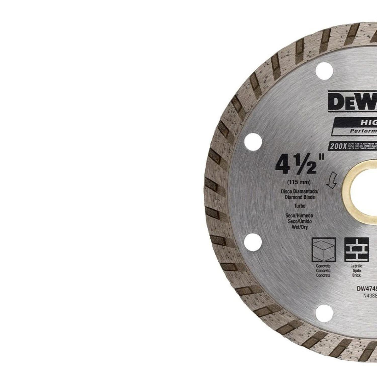 Disco Diamantado Ranurado Concreto 4 1/2 Dewalt Dw47450hp-2