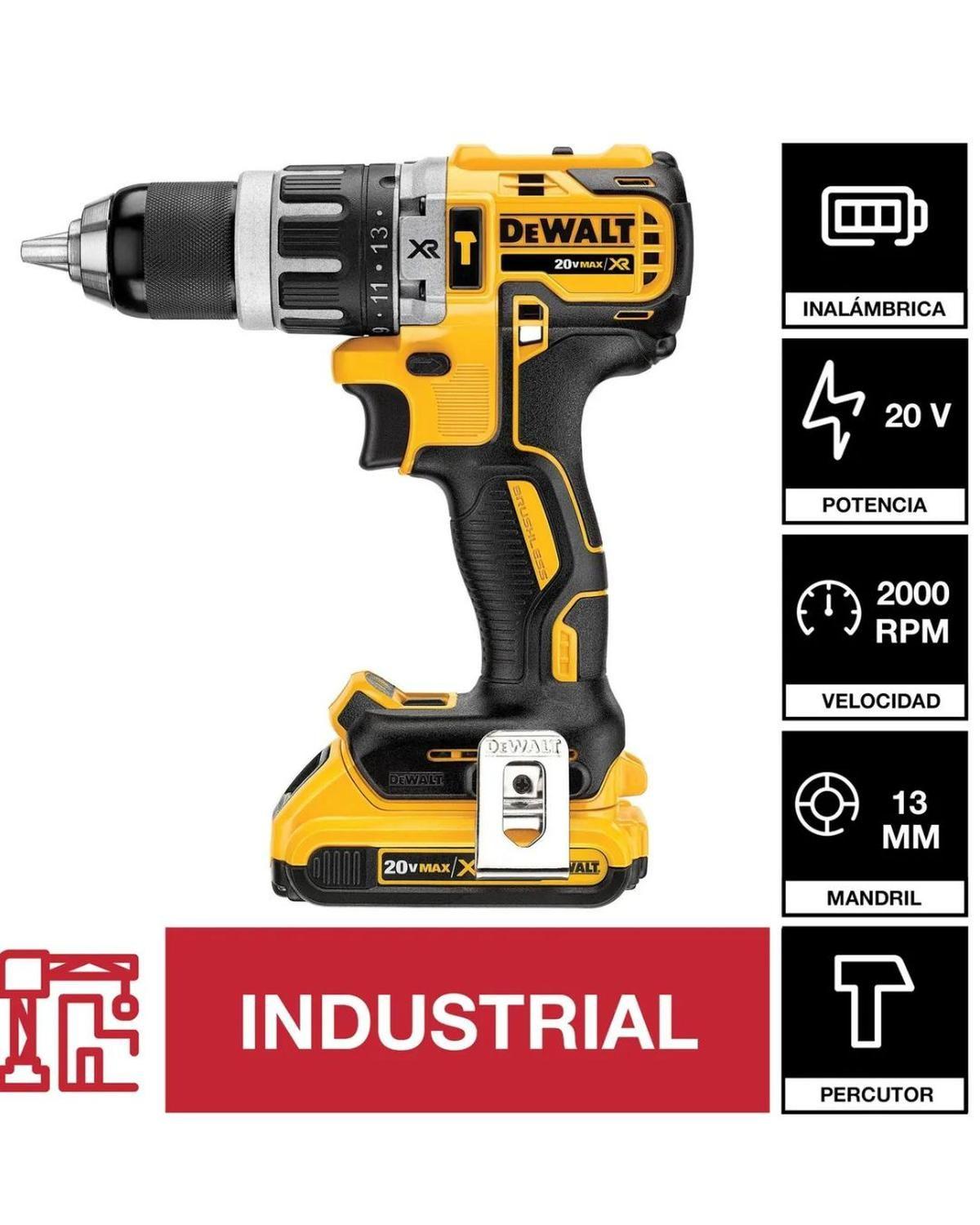 Taladro Percutor Inalambrico Dewalt Dcd796 Xr 20v-1