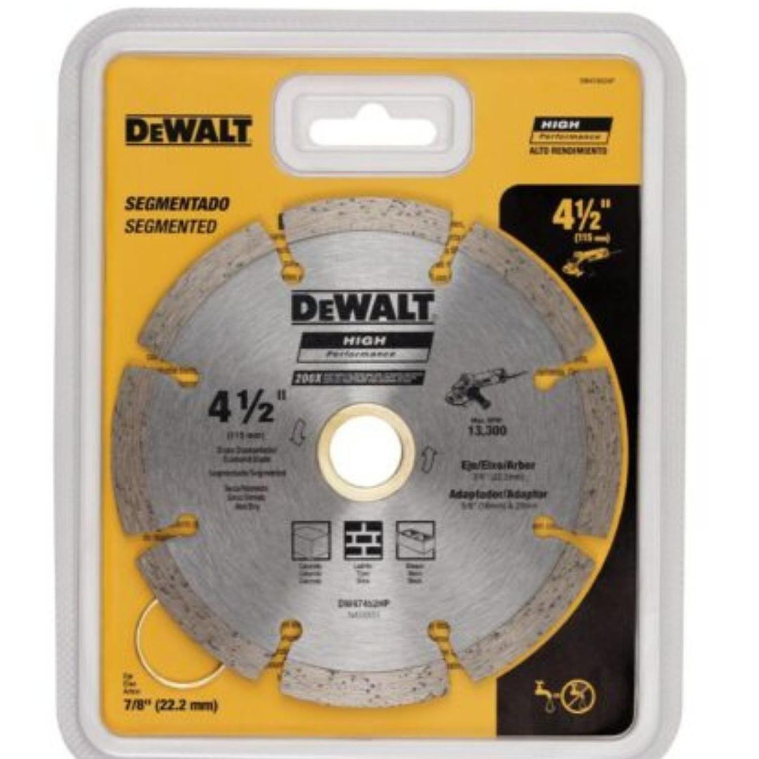 Disco Diamantado Segmentado Concreto 4 1/2 Dewalt Dw47452hp-3