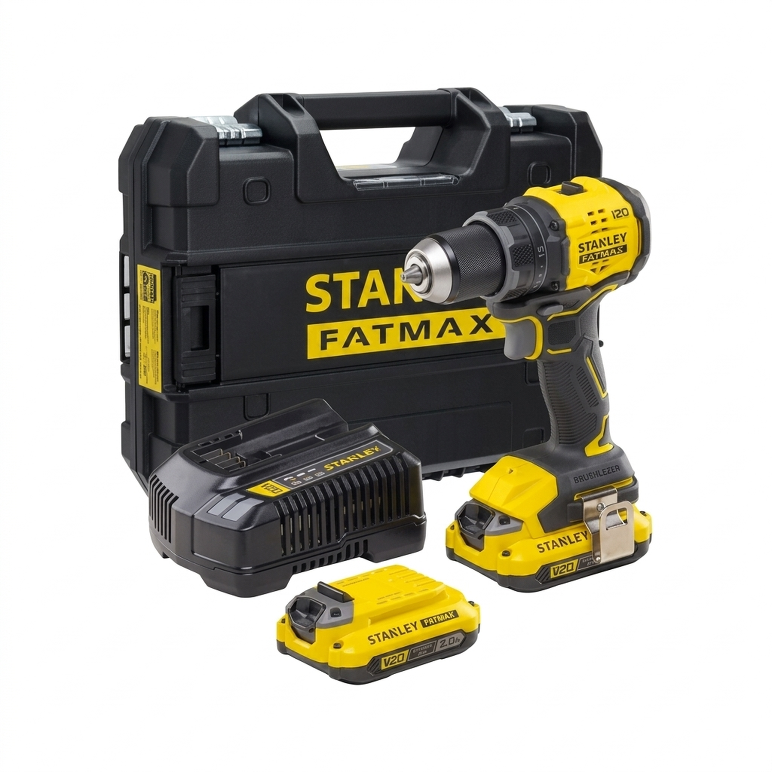 Kit Taladro Percutor 1/2 20v + Acces Stanley Sbd716d2t-b2-0