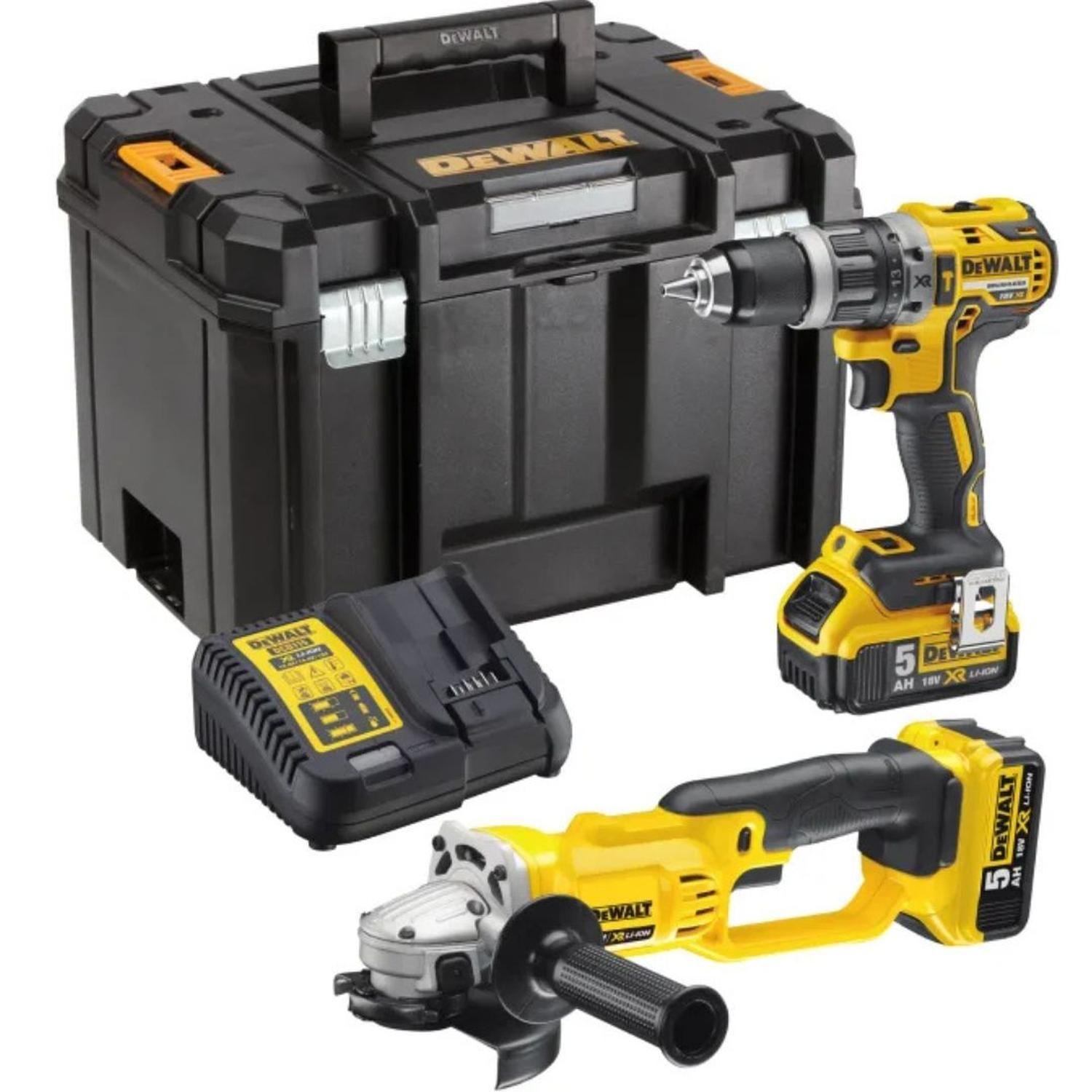 Kit Taladro + Esmeril Dewalt DCK209P2T 20v-0