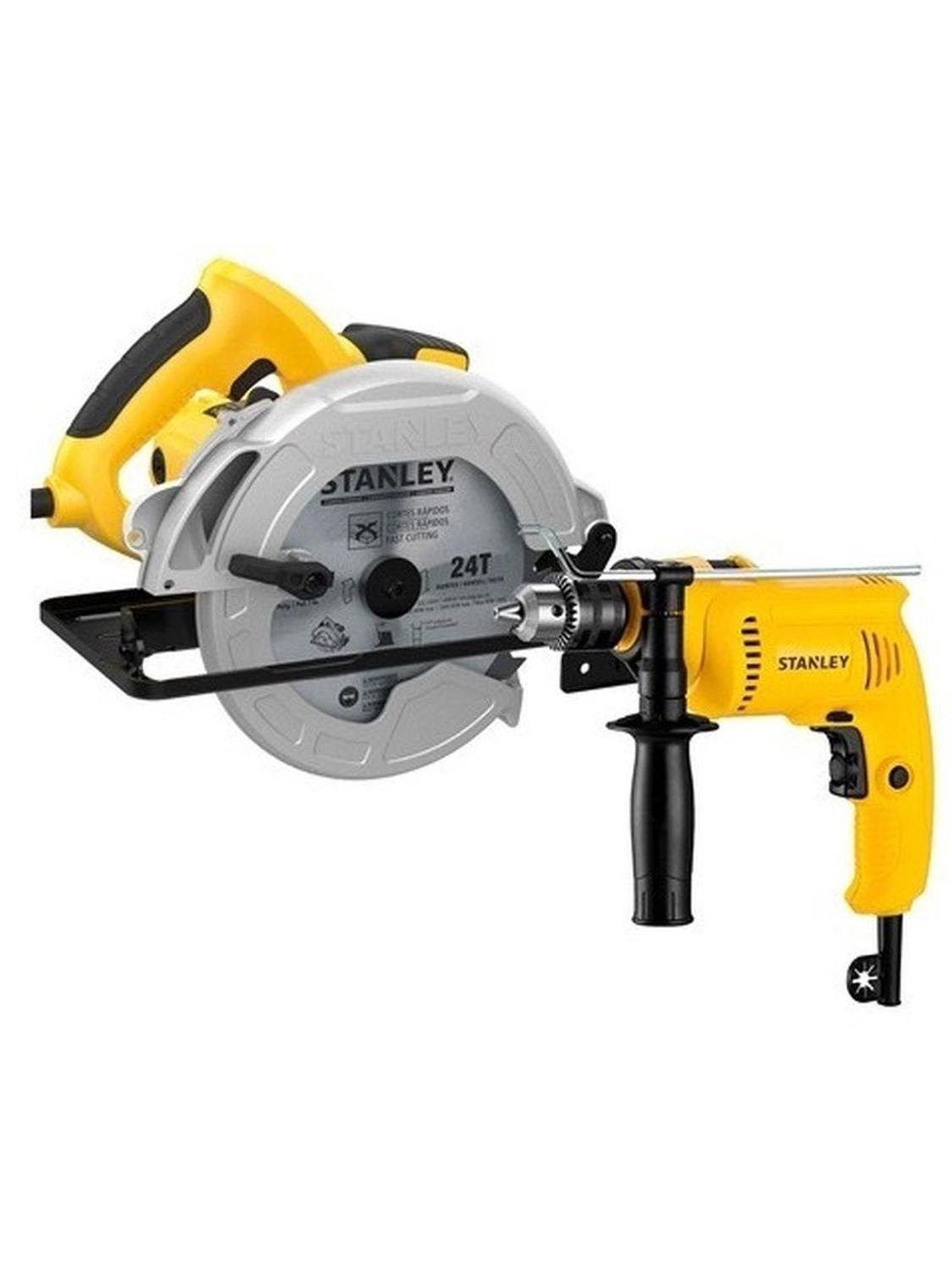 Sierra Circular 1600w + Taladro Perc. 600w Stanley Sc16-sdh6-0