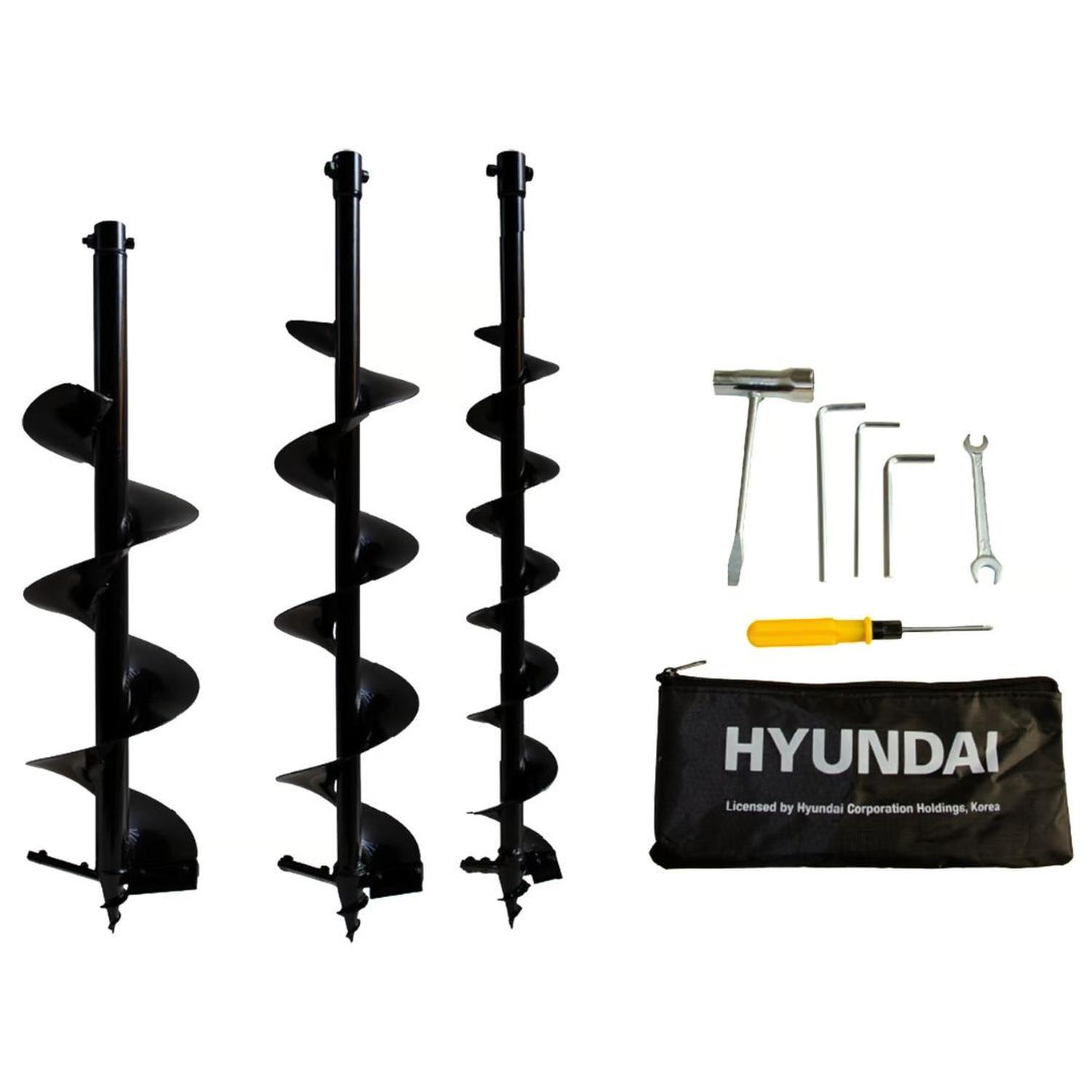 Ahoyador a Combustión 2,3hp 52cc + 3 Brocas Hyundai 82HYTGD520-4