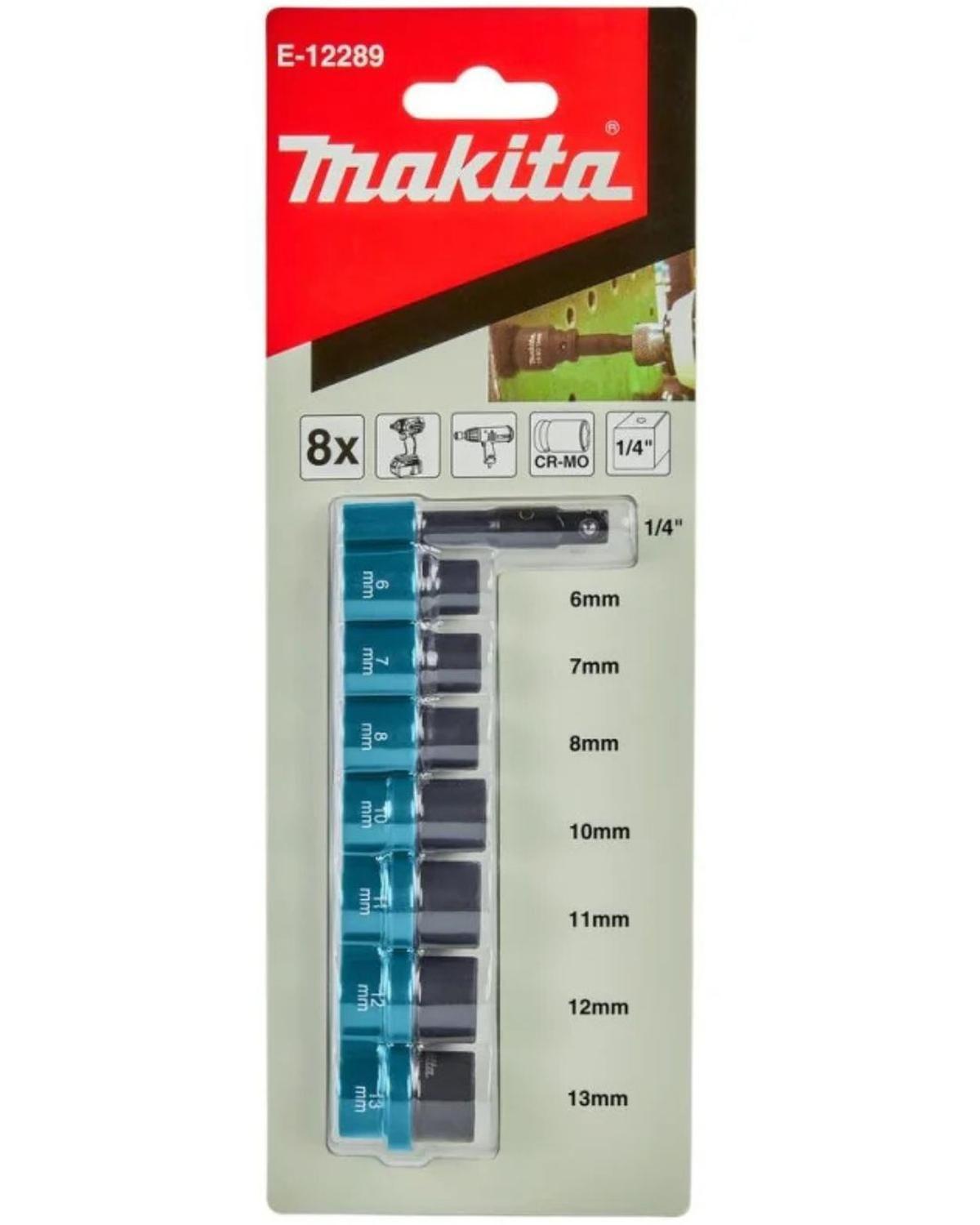 Set De Dados Makita Impacto Socket 8 Piezas E-12289-0