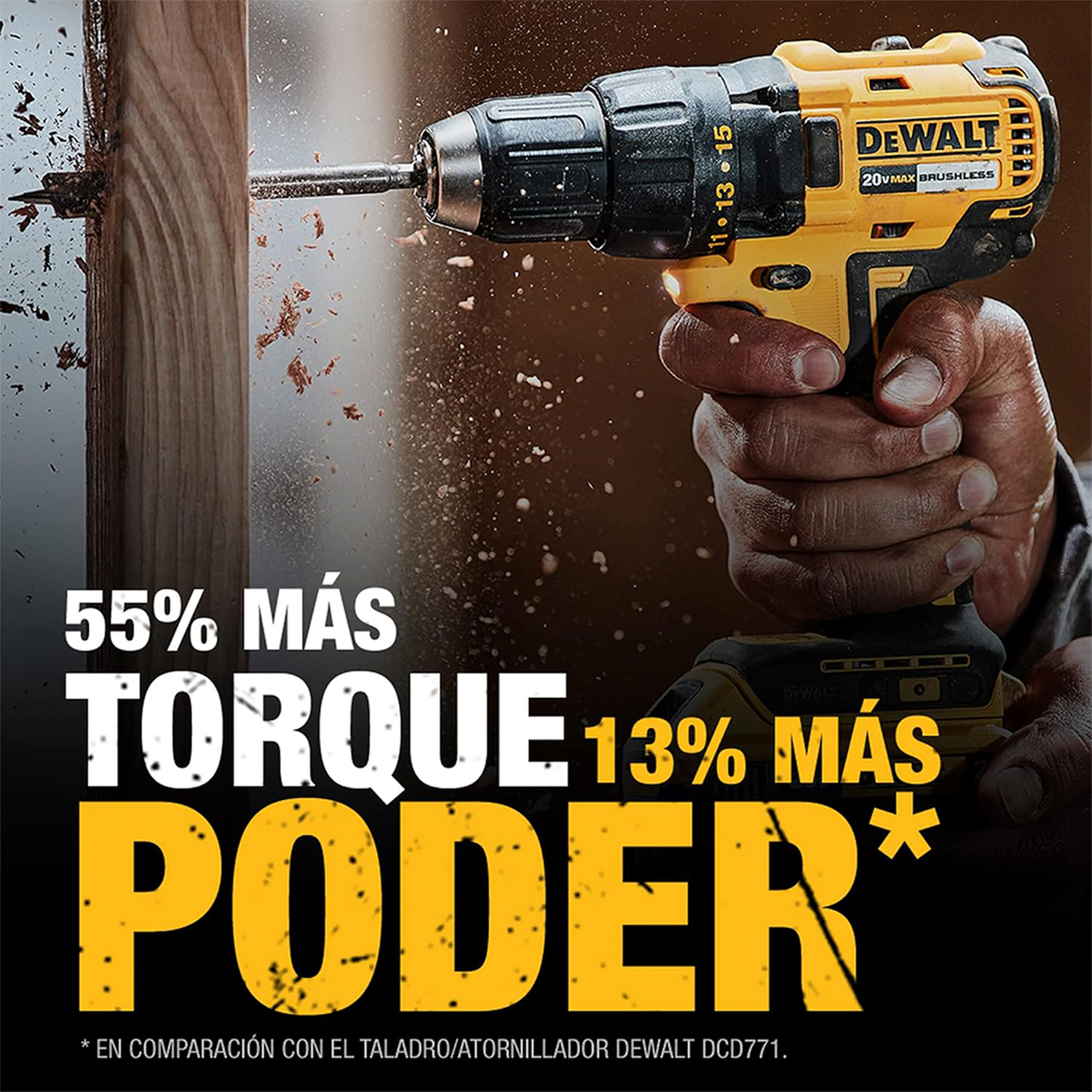 Kit Taladro Atornillador Inal 13mm 20V MAX Dewalt DCD7771D2-B2-5