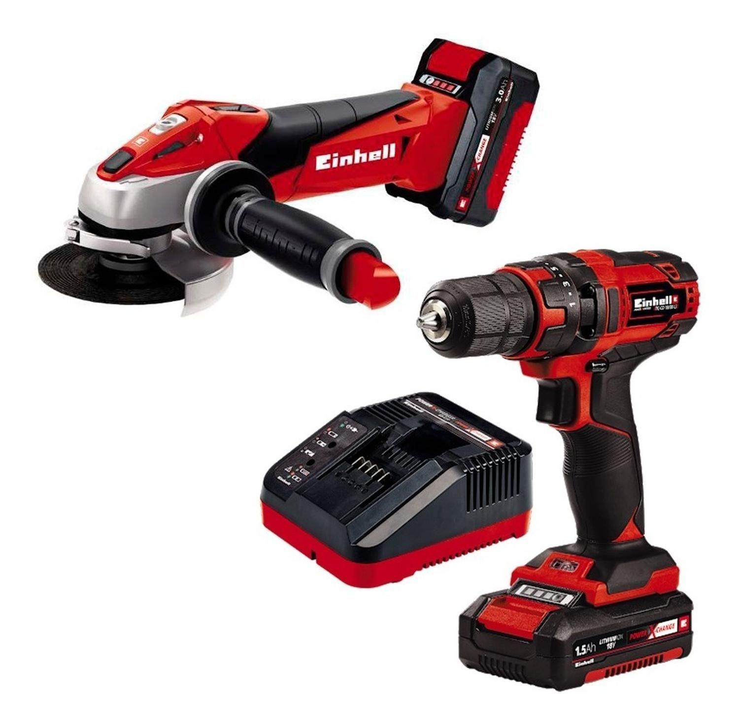 Kit Taladro Y Esmeril Einhell Tc-tk 18 Li Kit-1