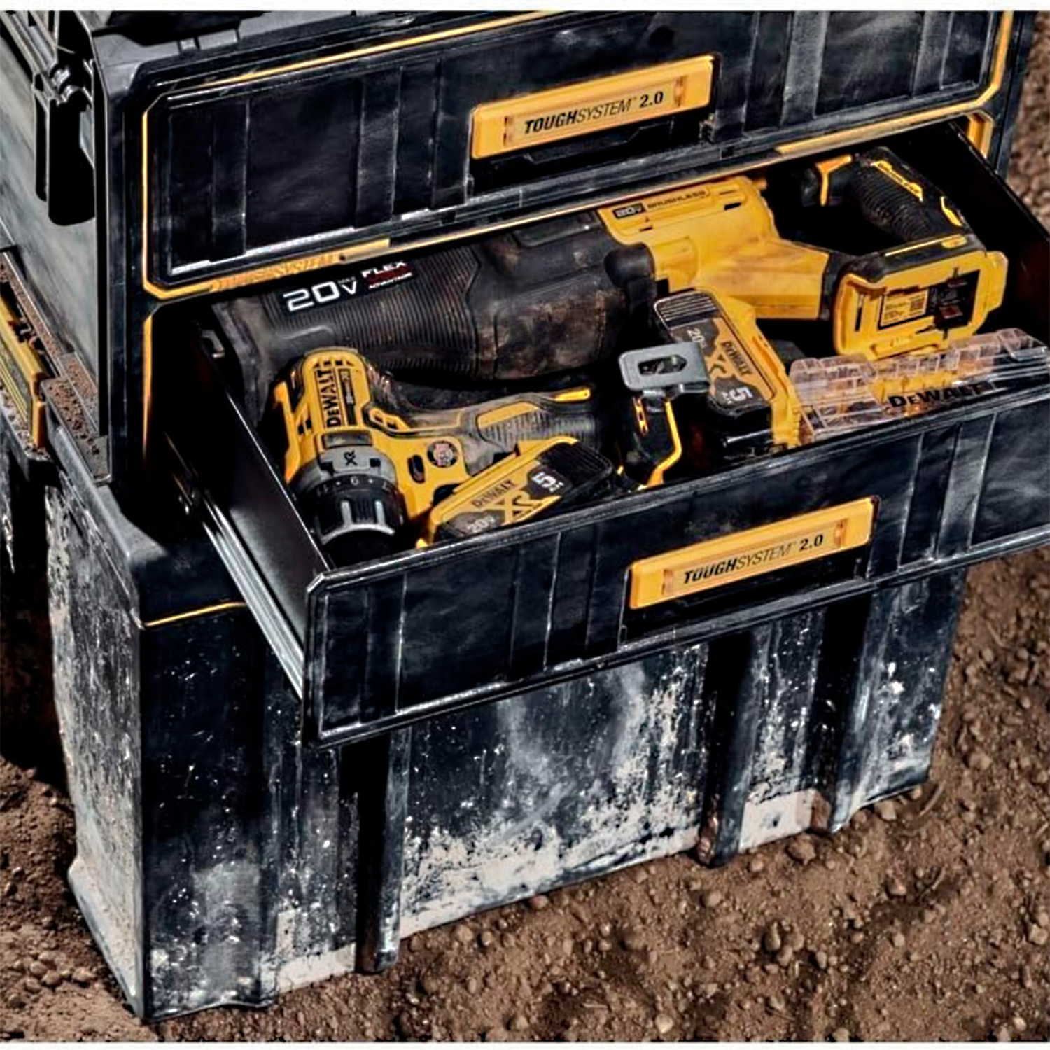 Caja De Herramientas Toughsystem 2 Cajones Dewalt DWST08320-3