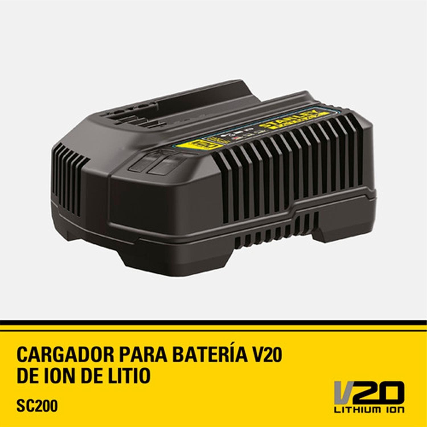 Cargador De Batería 20v 2ah Stanley Sc200-b2-3