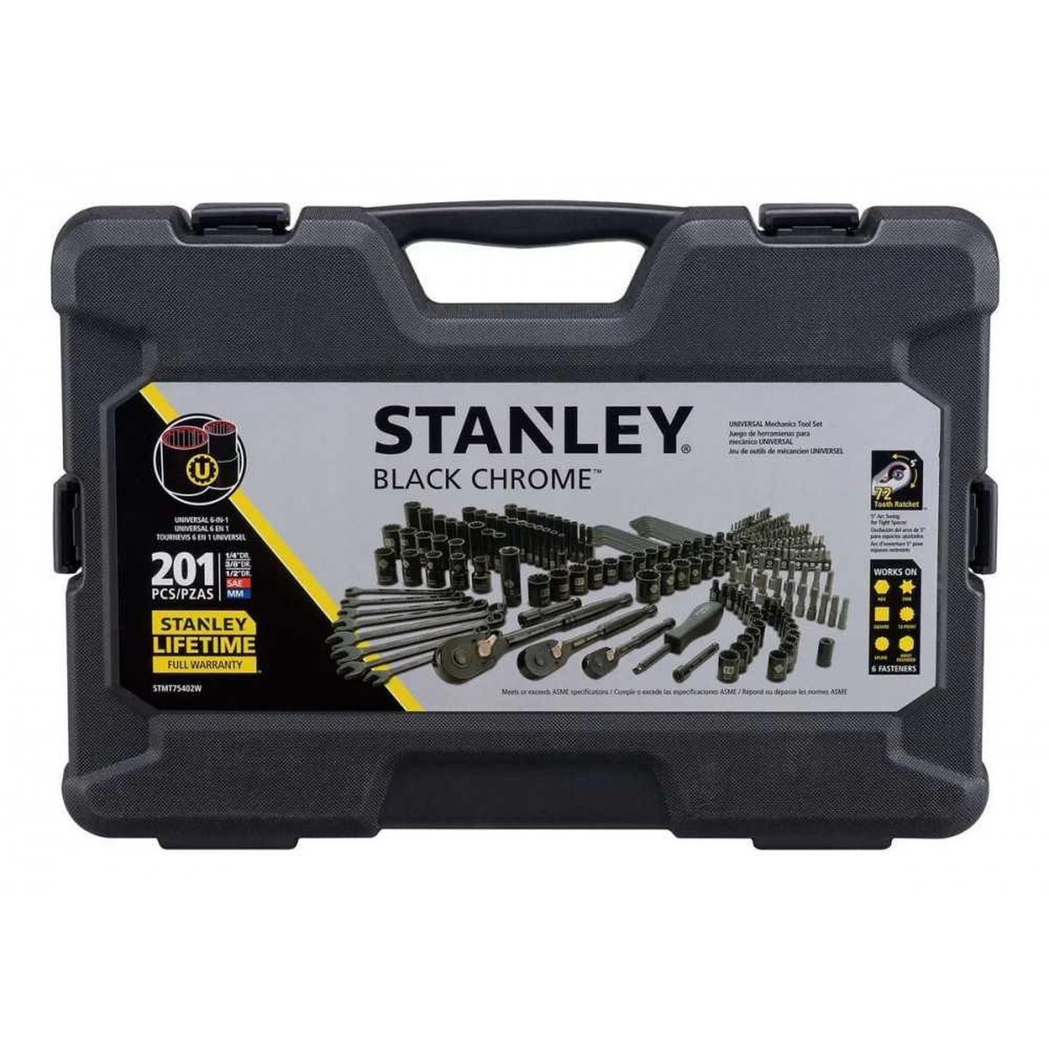 Juego Herramientas Mecánicas 201 Pzas Stanley Stmt75402w-0