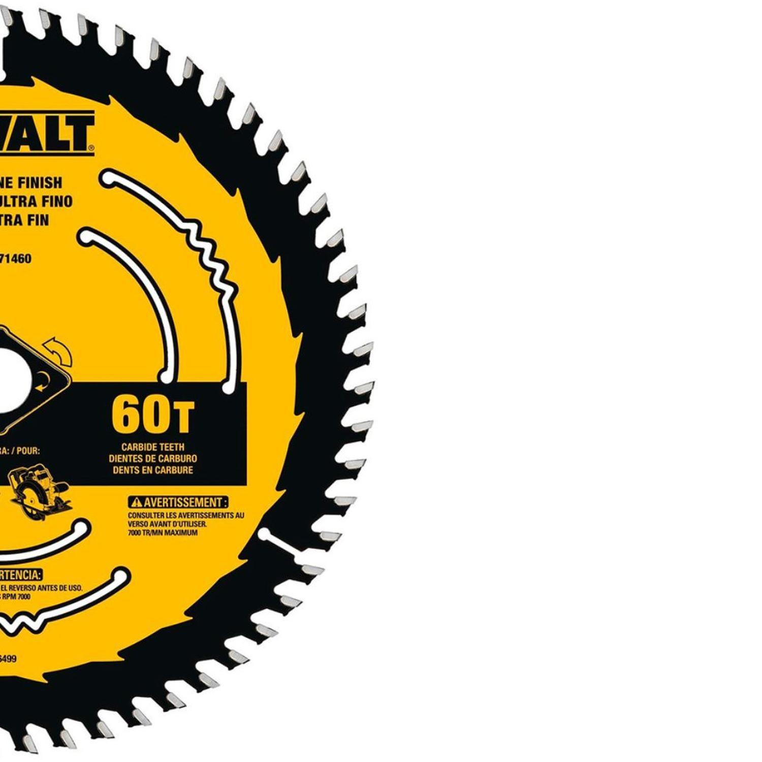 Disco De Sierra 7-1/4'' 60t Corte Fino Dewalt Dwa171460-3