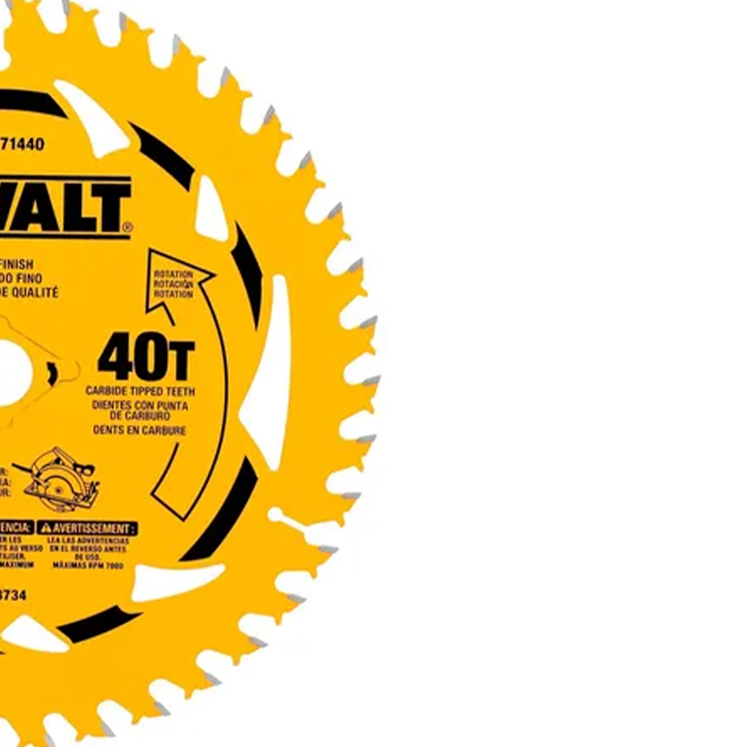 Disco De Sierra 7-1/4''x 5/8'' 40 Dientes - Dewalt DWA271440-2