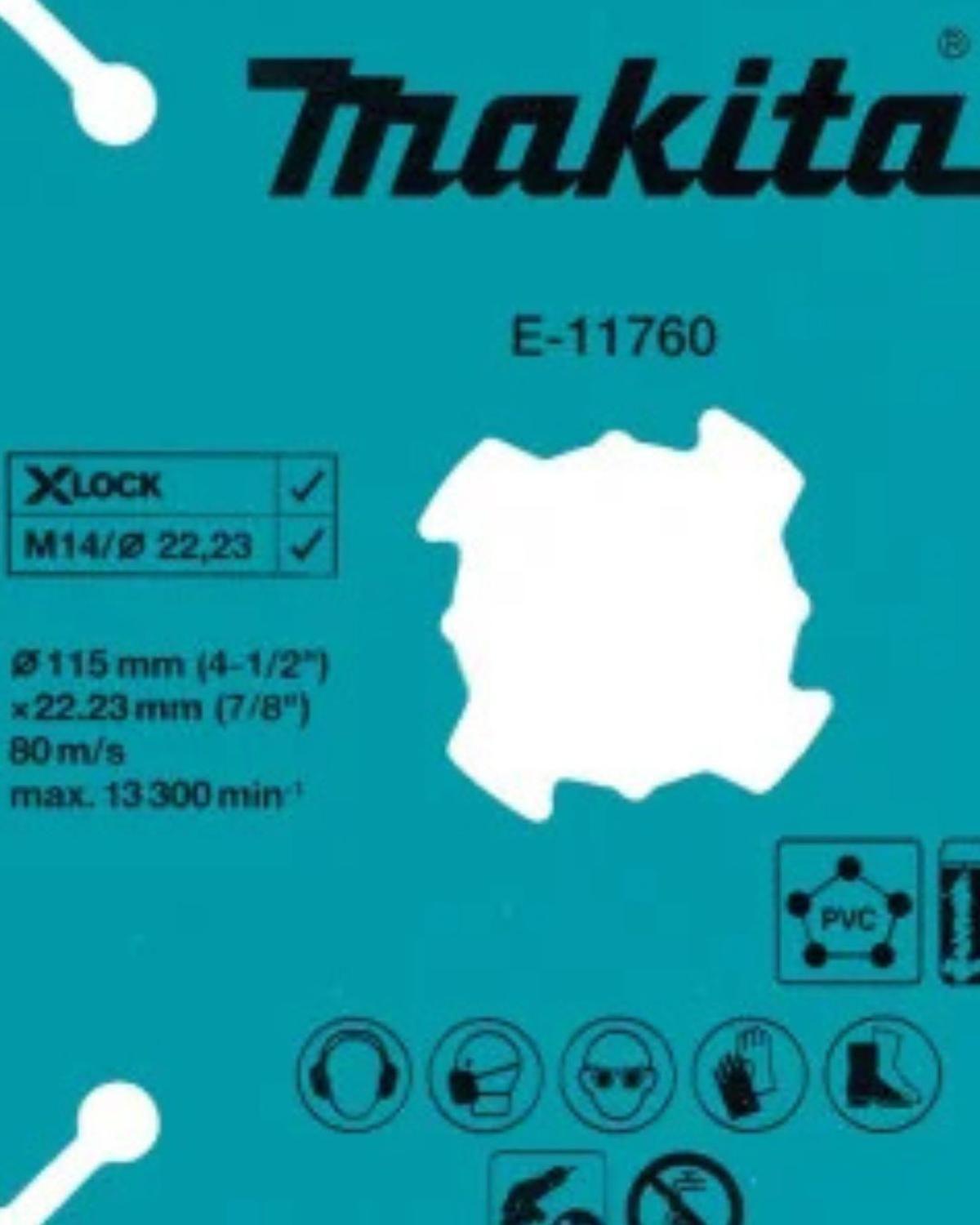 Disco Diamantado Grano Carburo 115mm X-LOCK Makita E-11760-2