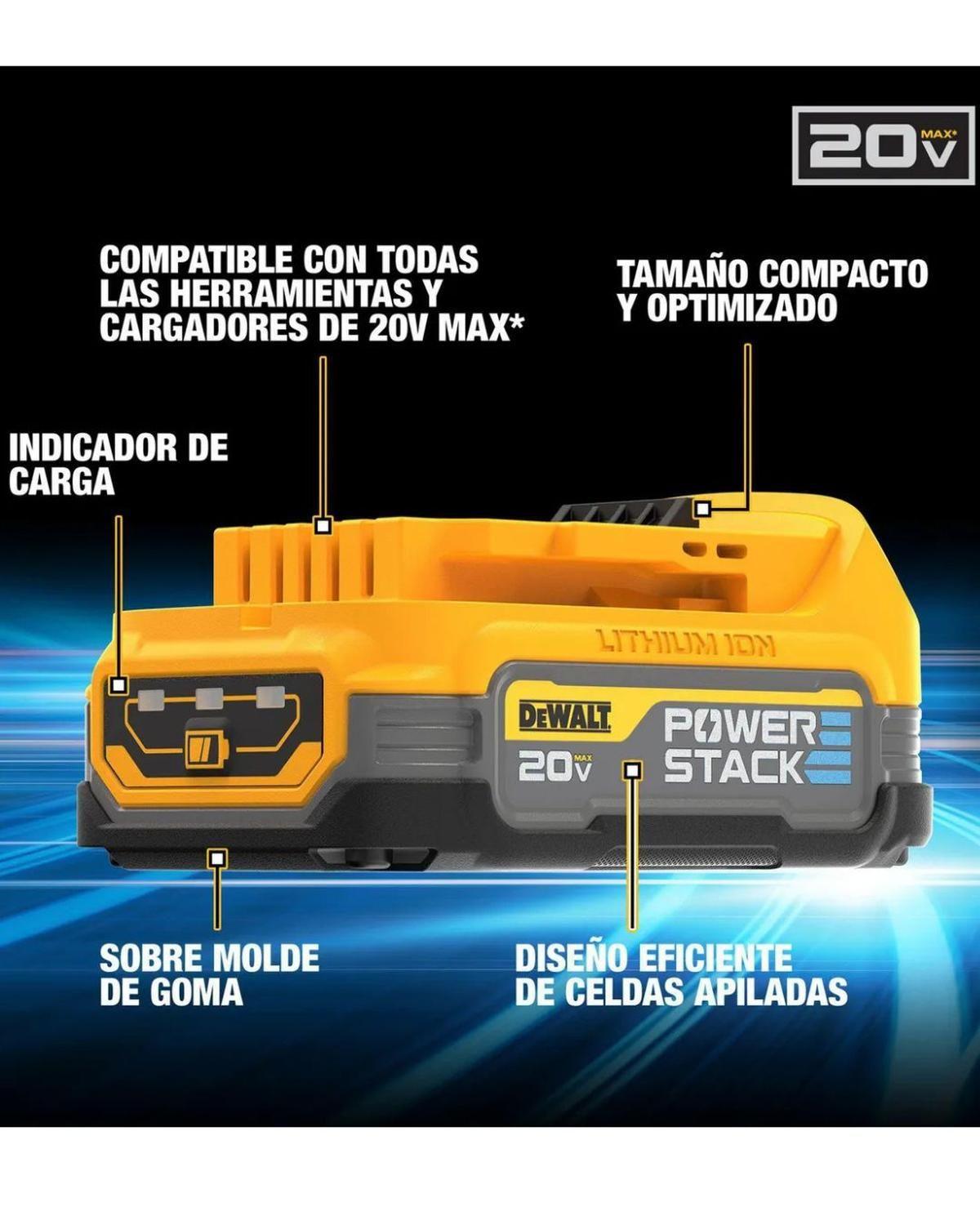 Kit 2 Baterías Powerstack + Accesorios Dewalt Dcbp034e2-b2-4