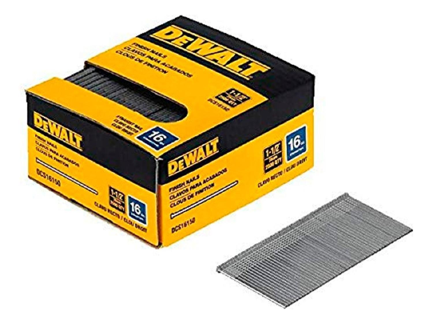 Clavo De Acabado Dewalt 16ga 1-1/2 2500un Dcs16150-1
