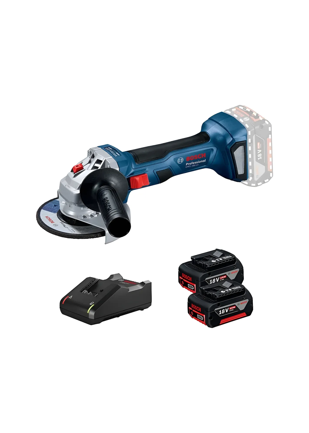 Kit Esmeril Inal Bosch GWS 180-Li - 2B-1