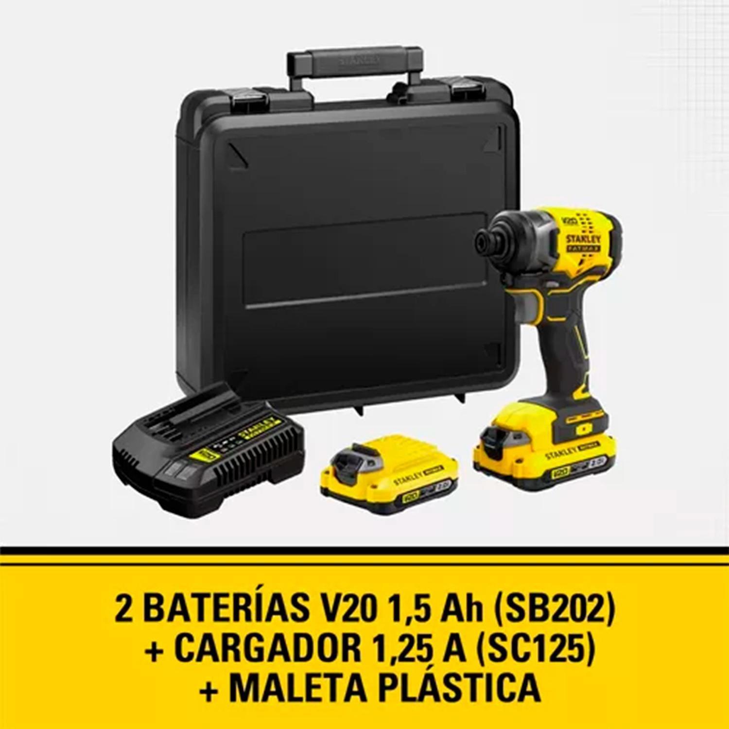 Kit Atornillador De Impacto V20 Fatmax Stanley Sbi810d2k-b2-2