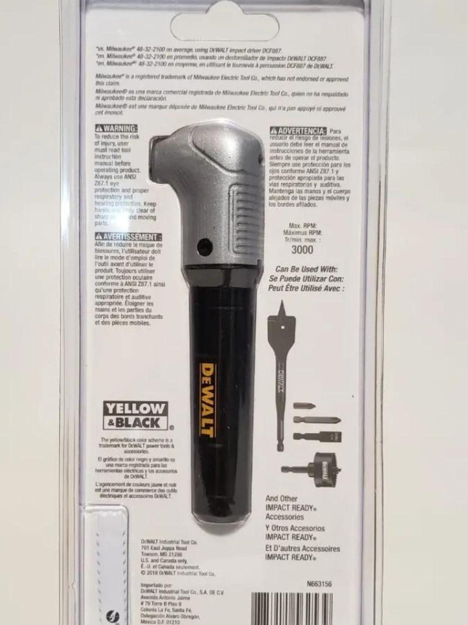 Adaptador Para Atornillar 90° Impact Ready® Dewalt Dwara 120-2